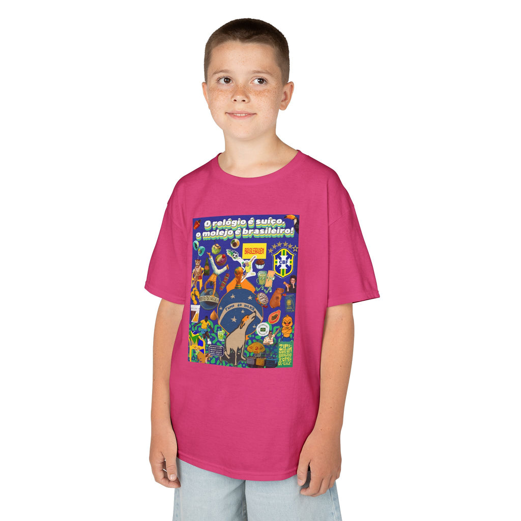 Unisex Kids 100% Algodão | Brasil x Suíça - O relógio é deles, o molejo é nosso!