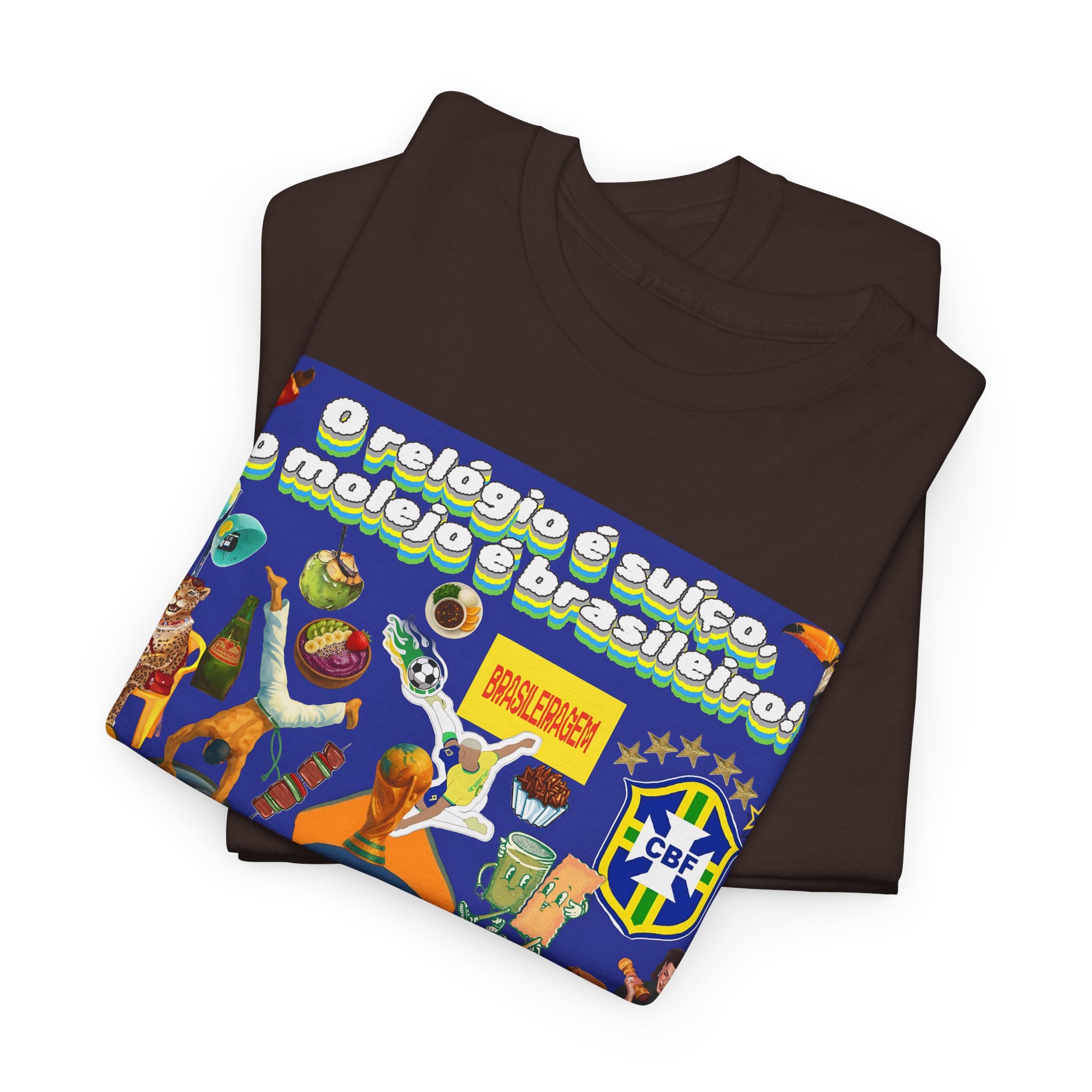 Unisex 100% Algodão OEKO-TEX®  | Brasil x Suíça - O relógio é suíço, mas o molejo é nosso!