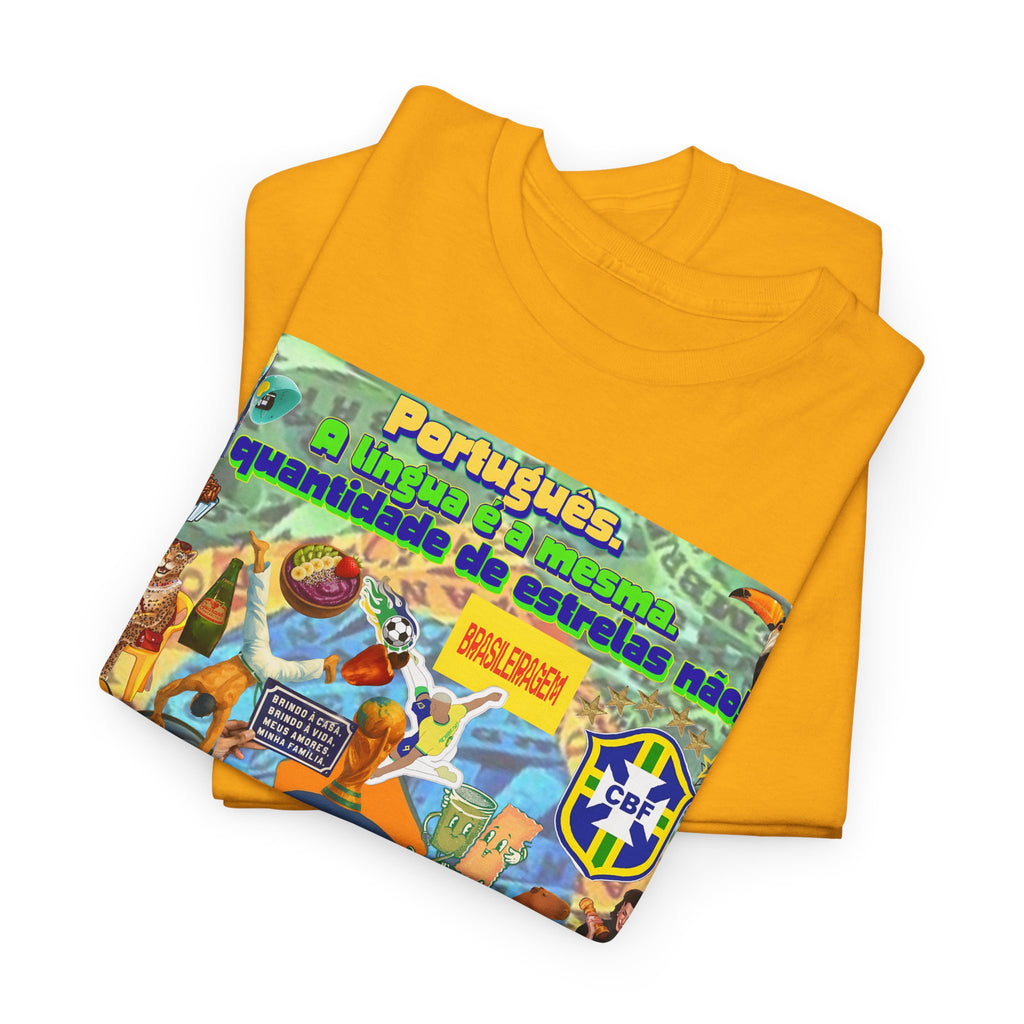 Unisex 100% Algodão OEKO-TEX®  | Brasil x Portugal - Quantidade de estrelas.