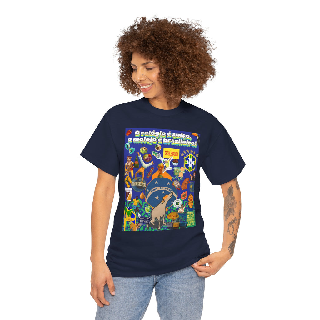 Unisex 100% Algodão OEKO-TEX®  | Brasil x Suíça - O relógio é suíço, mas o molejo é nosso!
