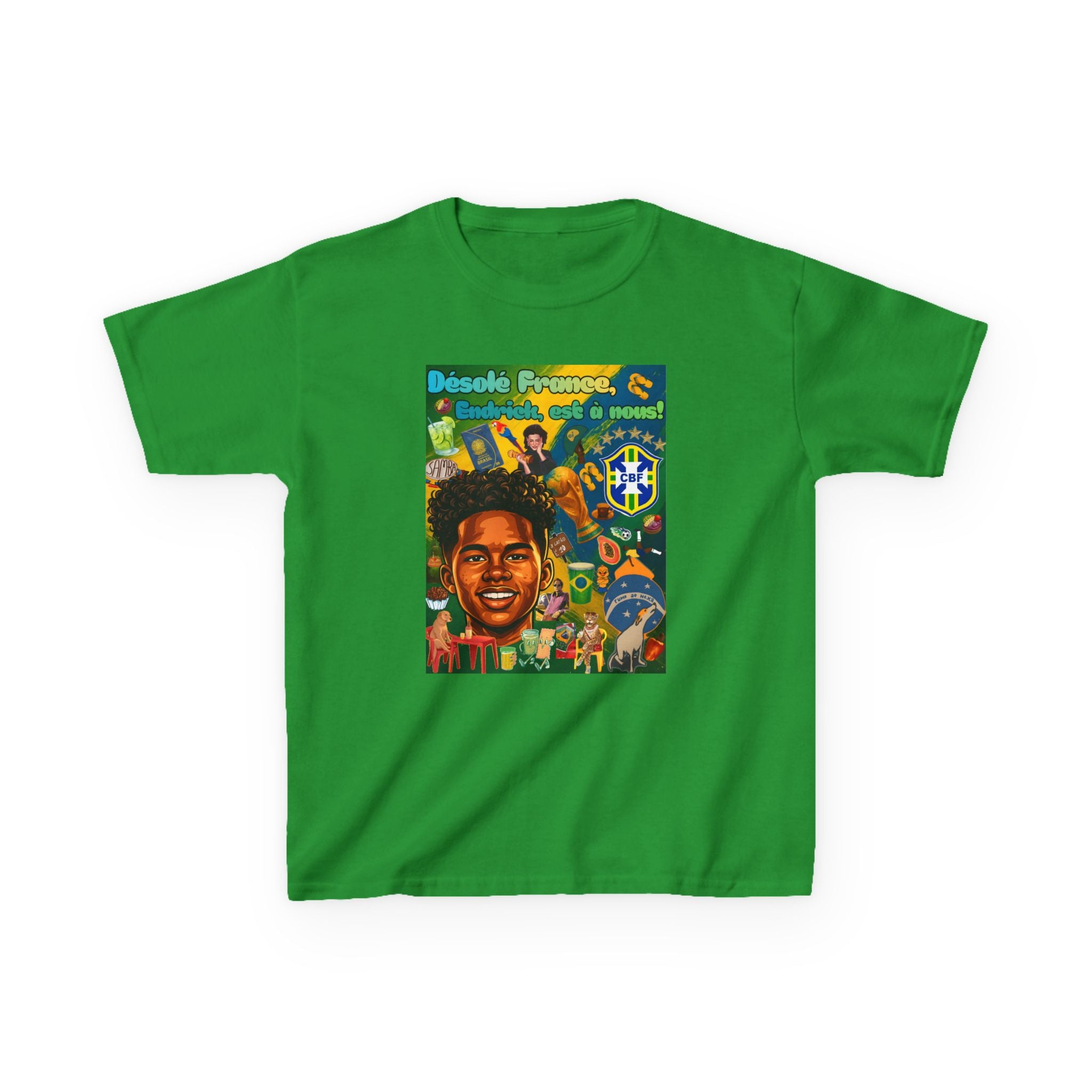Unisex Kids 100% Algodão | Brasil x França