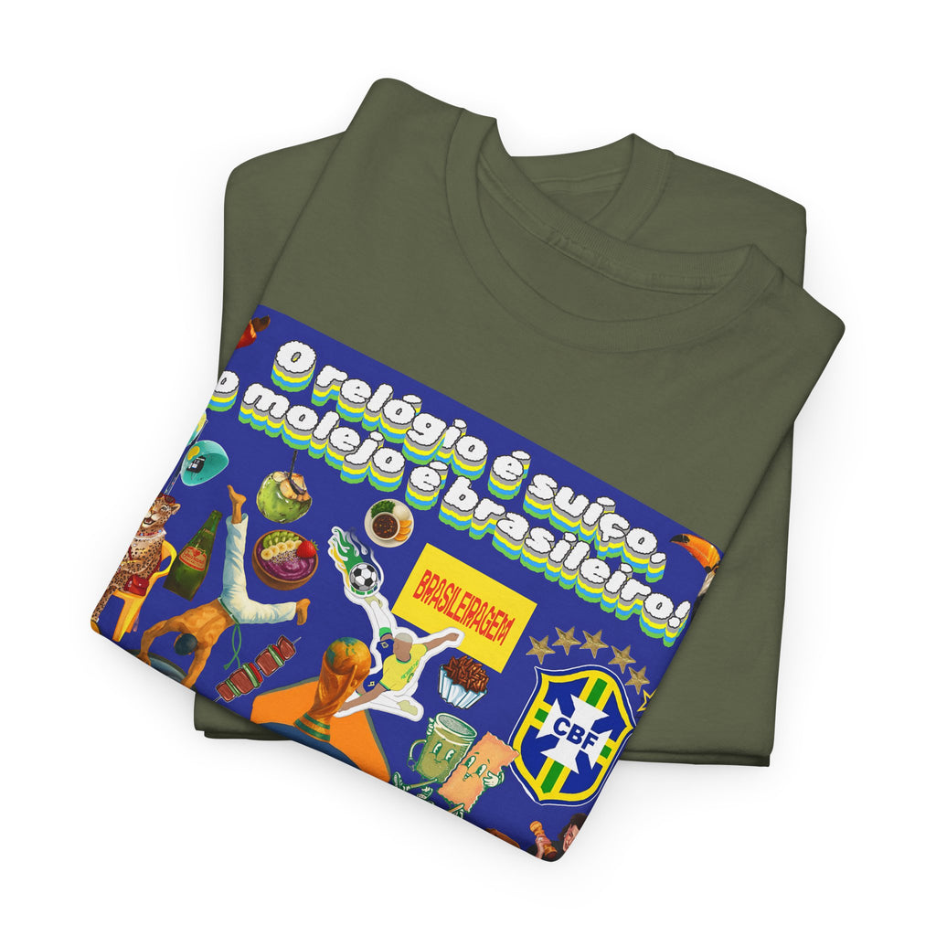 Unisex 100% Algodão OEKO-TEX®  | Brasil x Suíça - O relógio é suíço, mas o molejo é nosso!