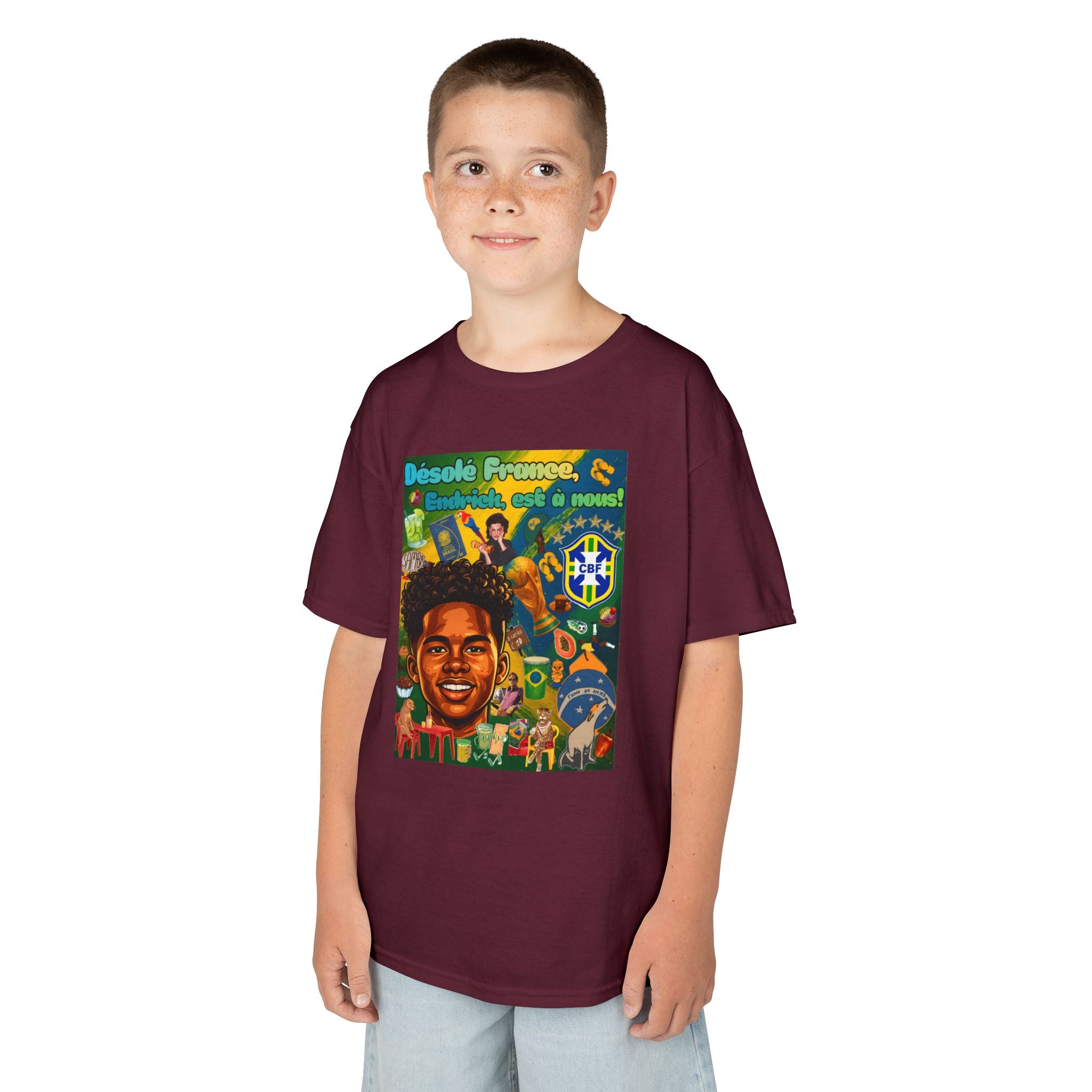 Unisex Kids 100% Algodão | Brasil x França