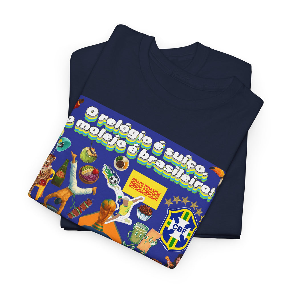 Unisex 100% Algodão OEKO-TEX®  | Brasil x Suíça - O relógio é suíço, mas o molejo é nosso!