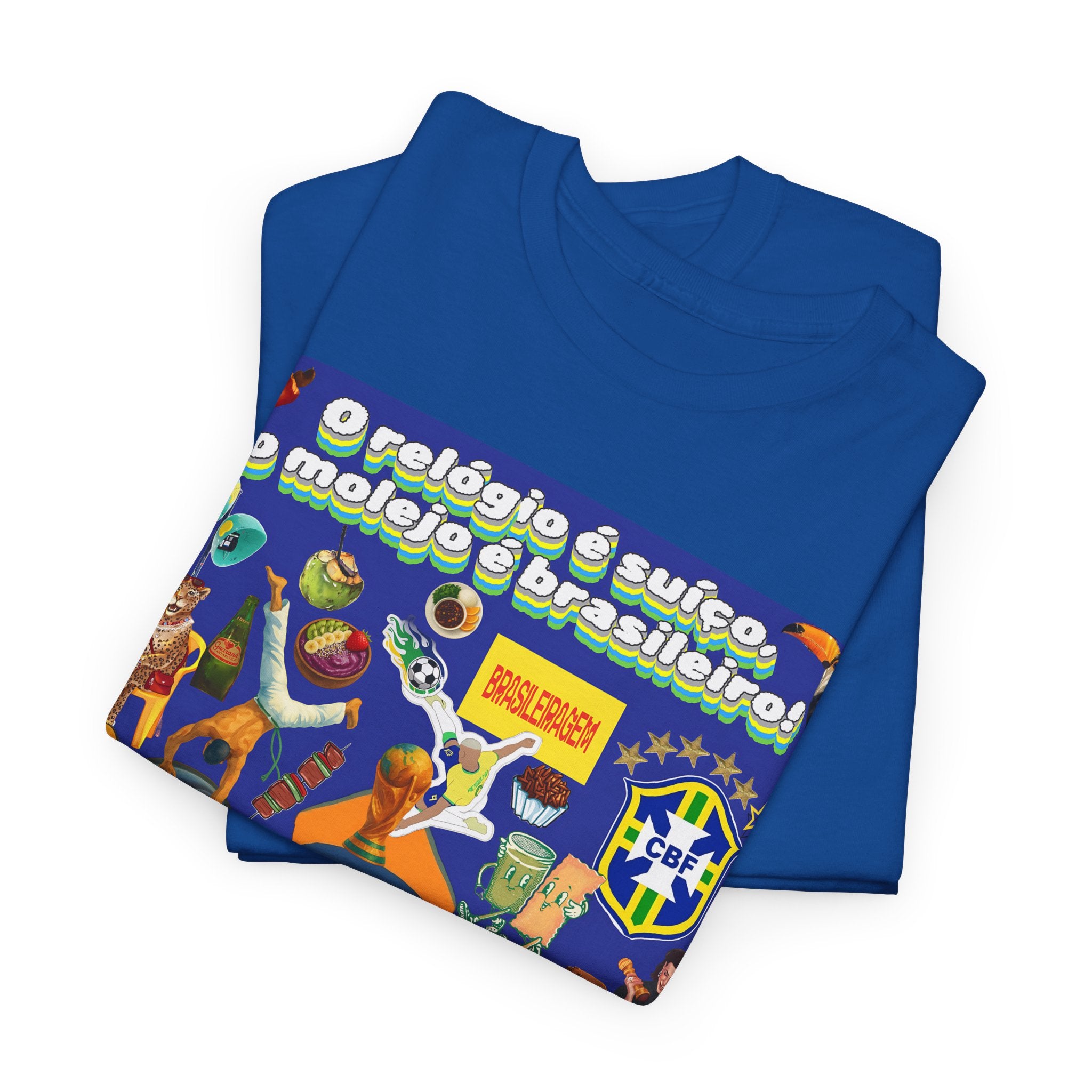 Unisex 100% Algodão OEKO-TEX®  | Brasil x Suíça - O relógio é suíço, mas o molejo é nosso!