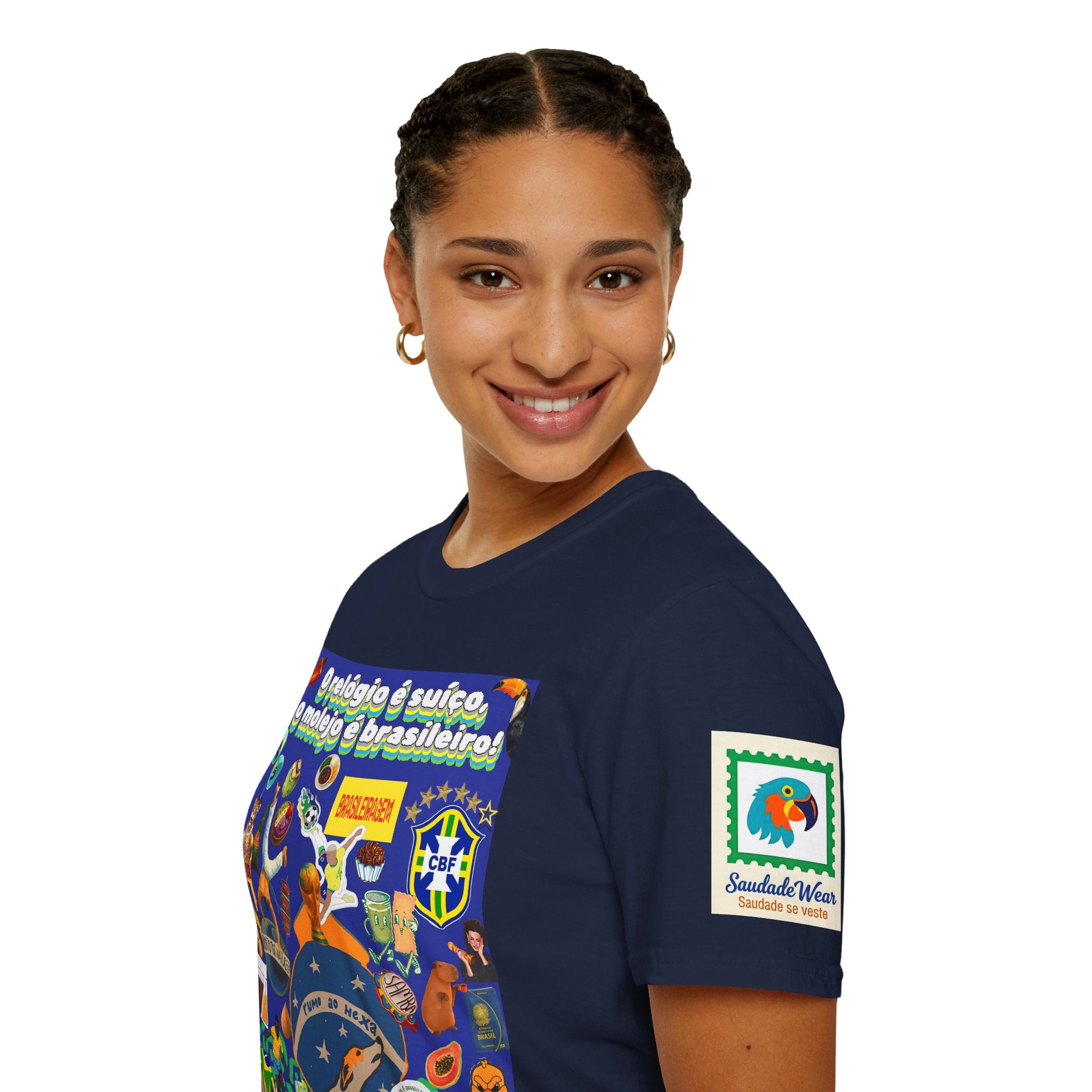 Unisex Graphic T-Shirt | Brasil x Suíça- O relógio é deles, o molejo é nosso!