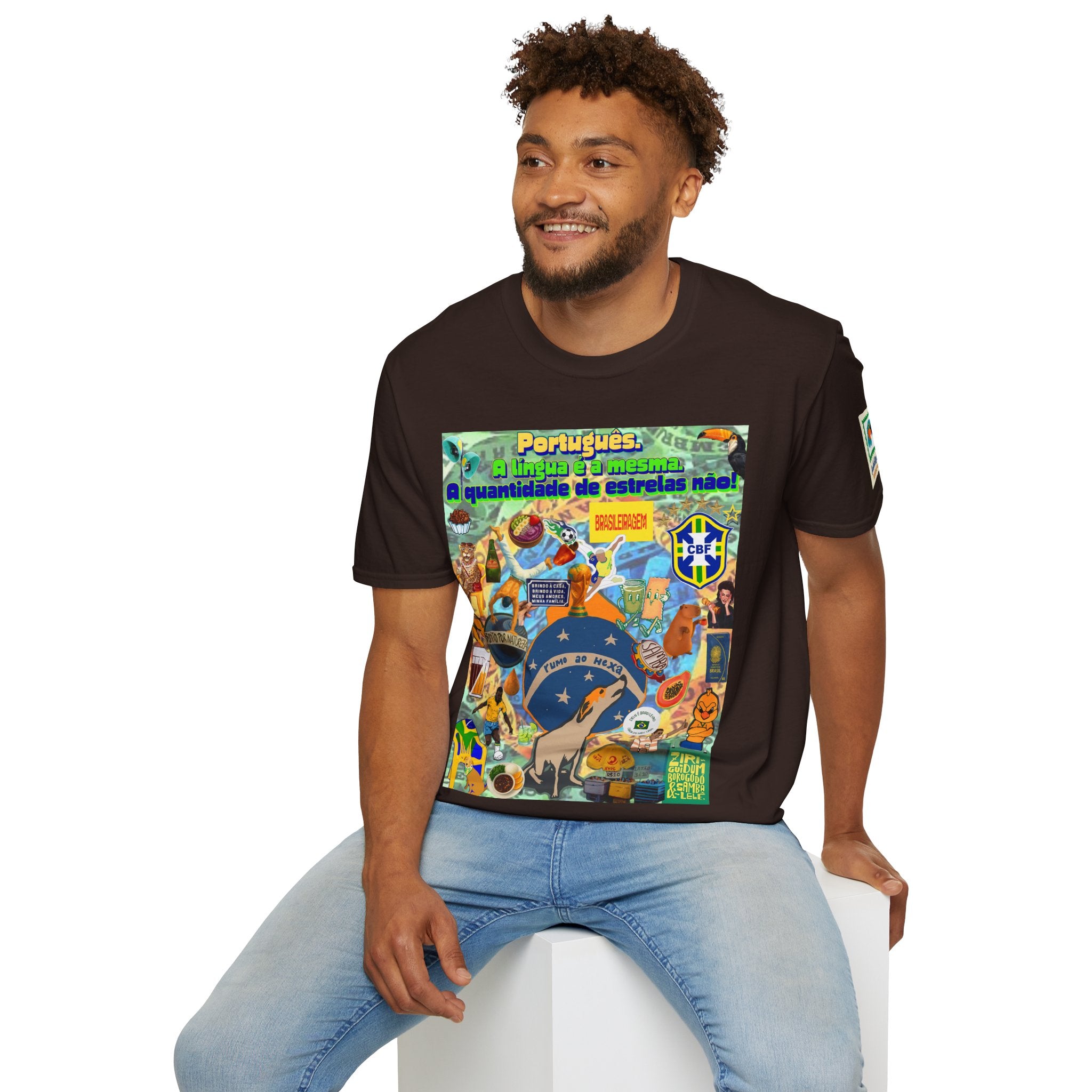 Unisex Graphic T-Shirt | Brasil x Portugal- Quantidade de estrelas!