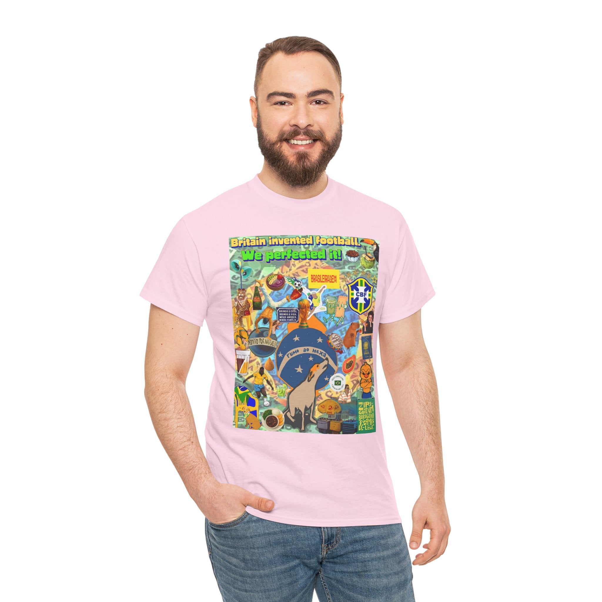 Unisex 100% Algodão OEKO-TEX®  | Brasil x Britain - O jogo nasceu lá, mas o Brasil o elevou a outro patamar!