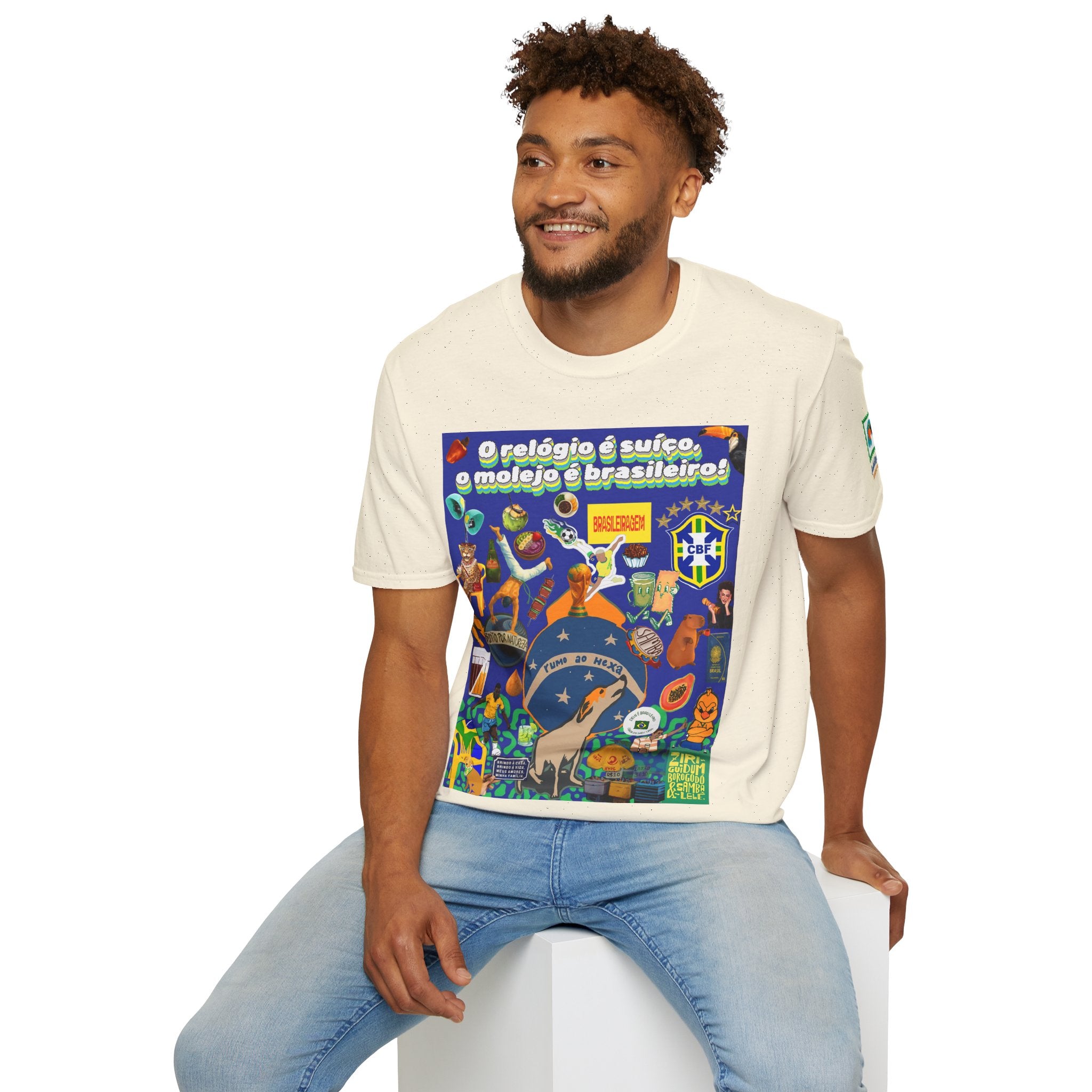 Unisex Graphic T-Shirt | Brasil x Suíça- O relógio é deles, o molejo é nosso!