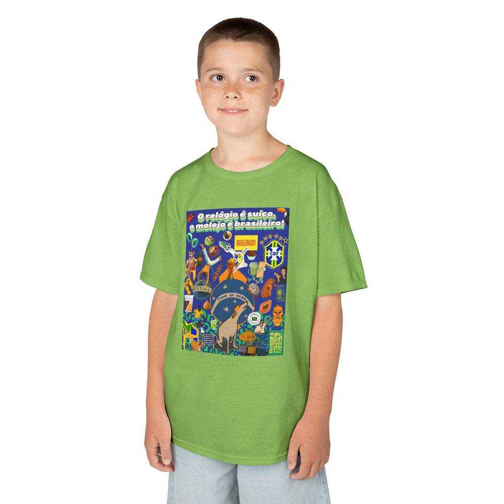 Unisex Kids 100% Algodão | Brasil x Suíça - O relógio é deles, o molejo é nosso!