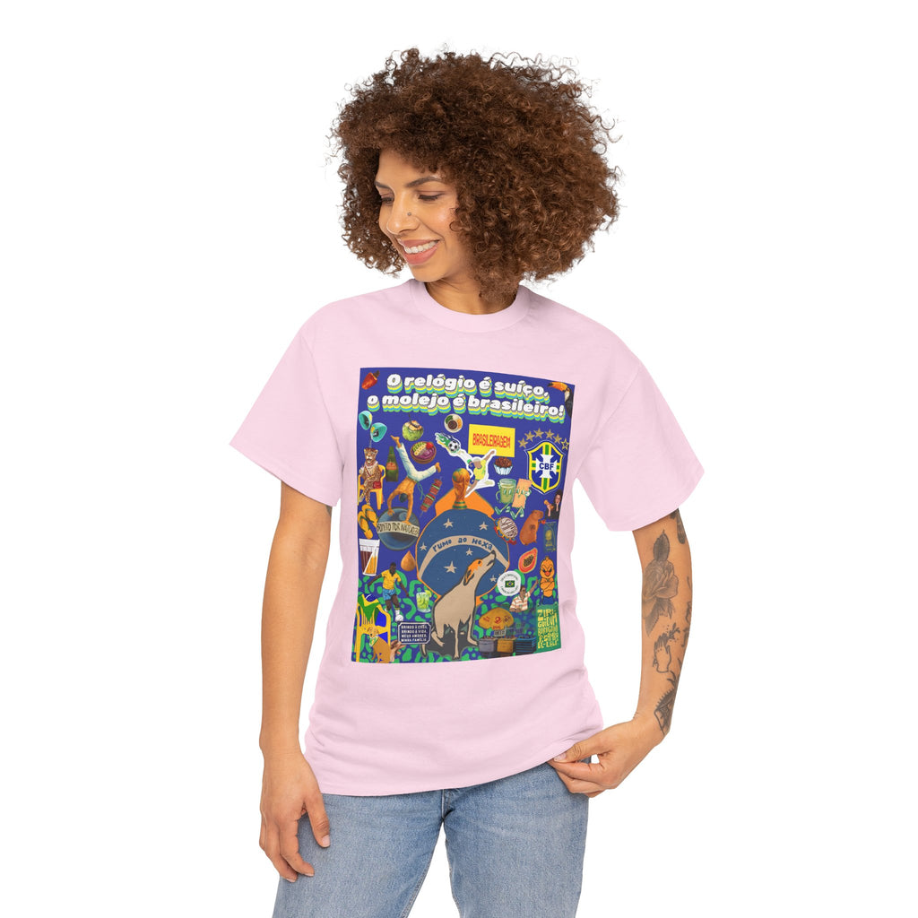 Unisex 100% Algodão OEKO-TEX®  | Brasil x Suíça - O relógio é suíço, mas o molejo é nosso!