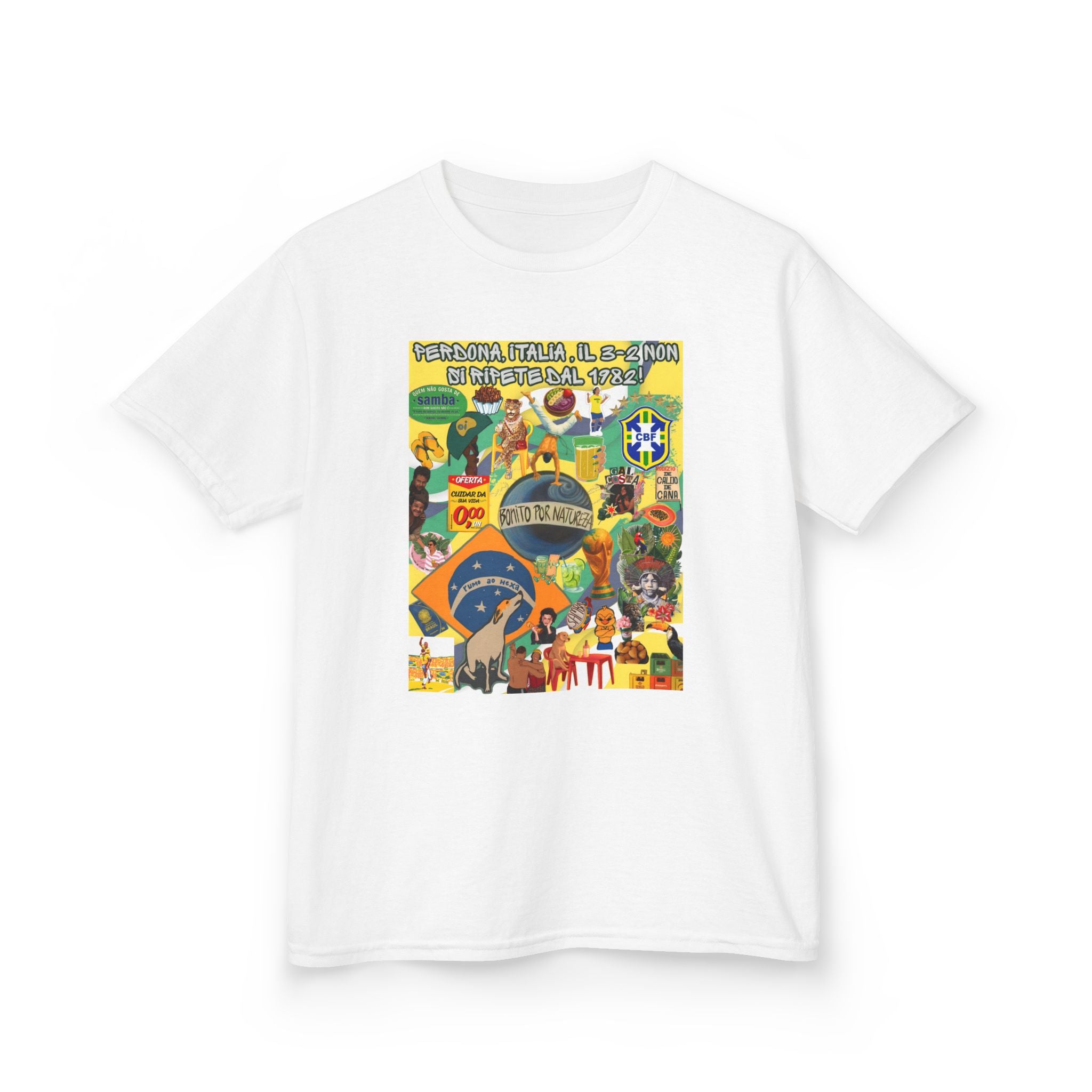 Unisex Kids 100% Algodão | Brasil x Itália