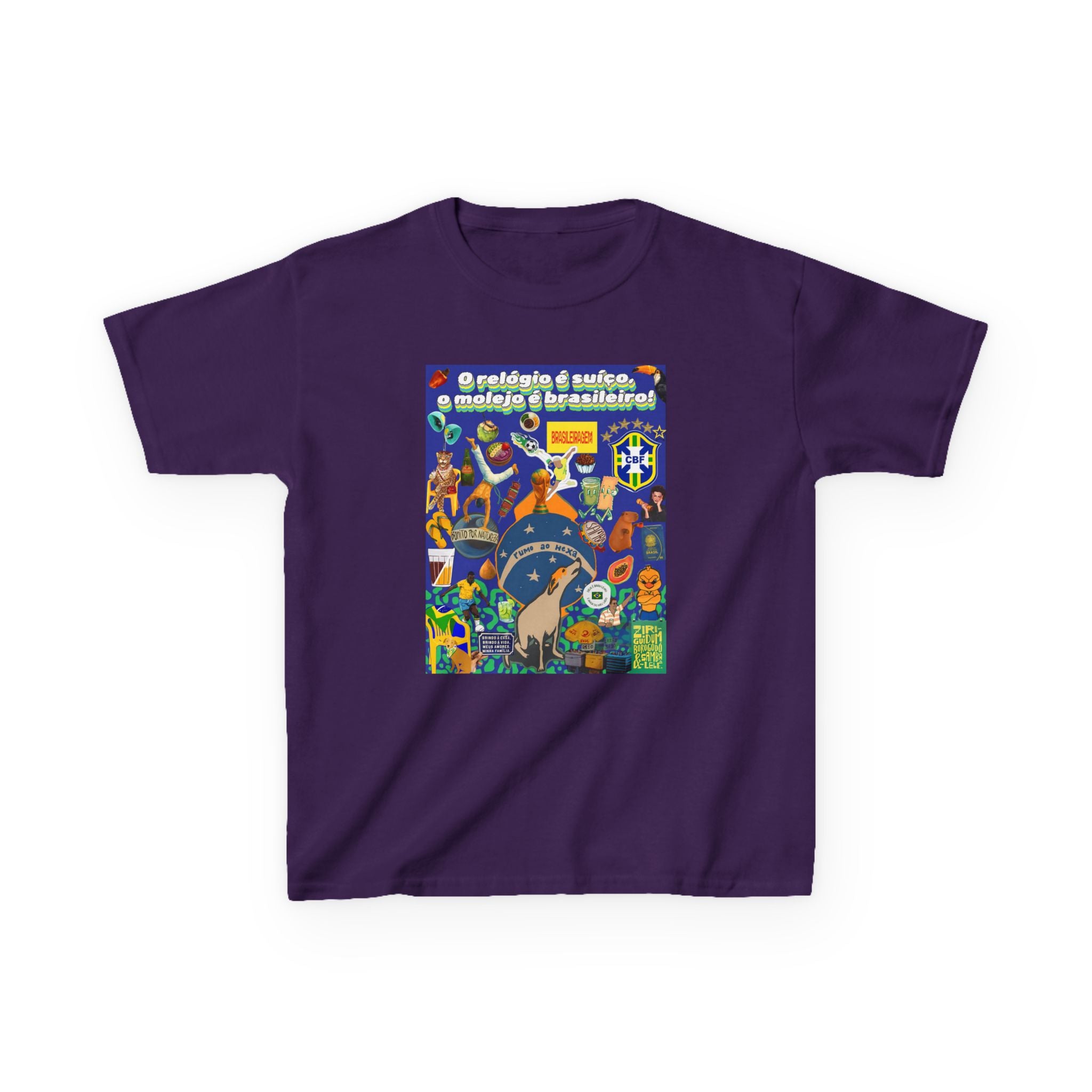 Unisex Kids 100% Algodão | Brasil x Suíça - O relógio é deles, o molejo é nosso!