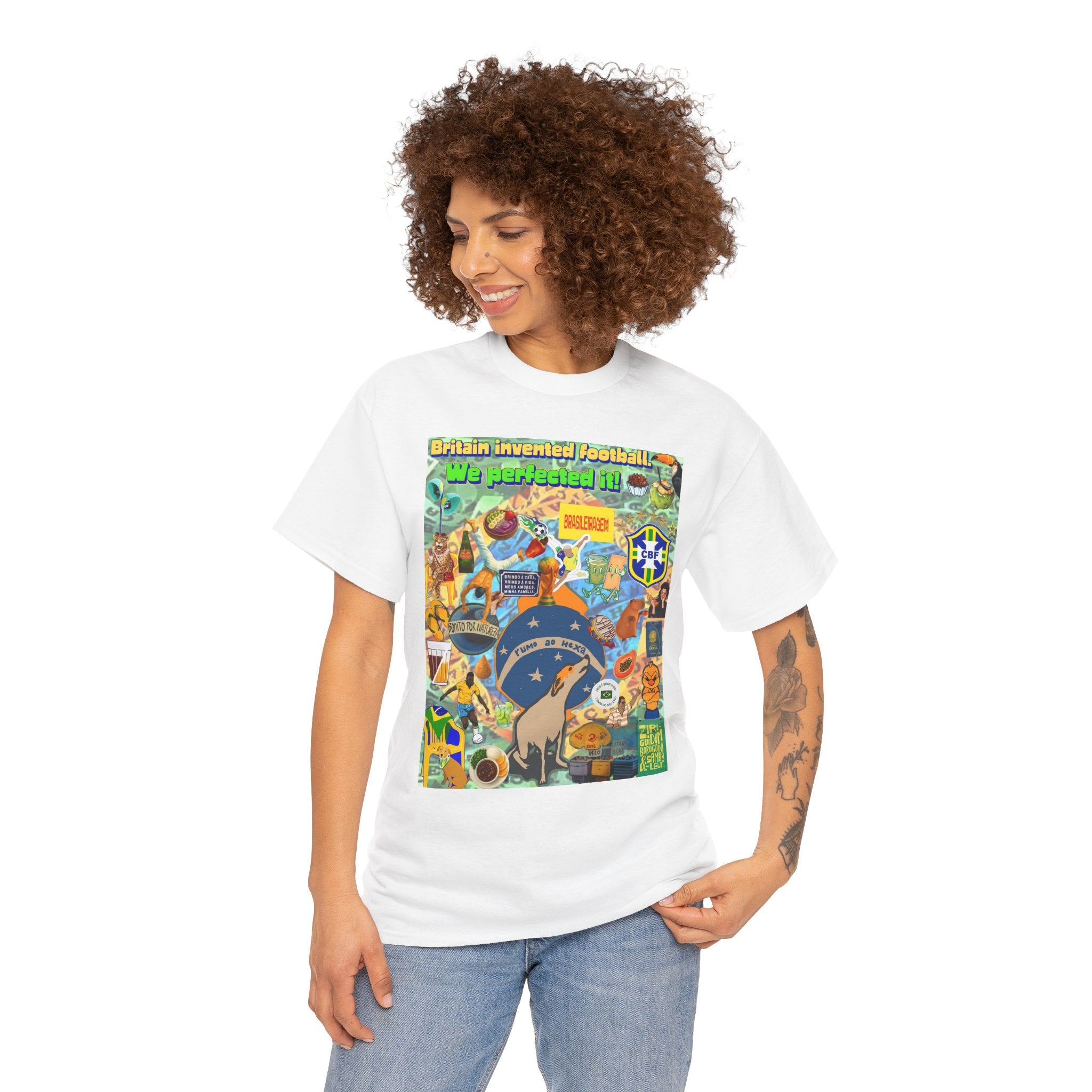 Unisex 100% Algodão OEKO-TEX®  | Brasil x Britain - O jogo nasceu lá, mas o Brasil o elevou a outro patamar!