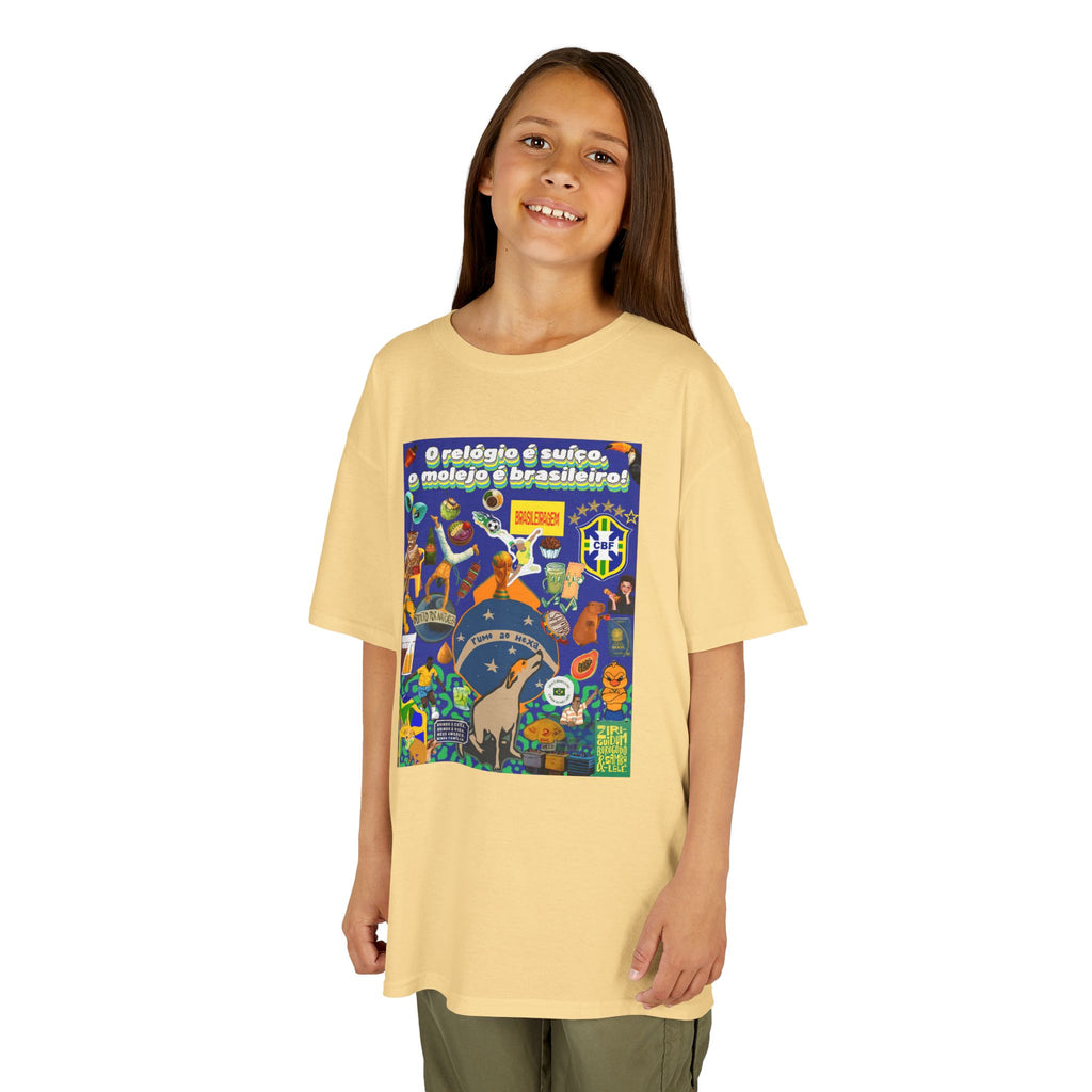 Unisex Kids 100% Algodão | Brasil x Suíça - O relógio é deles, o molejo é nosso!