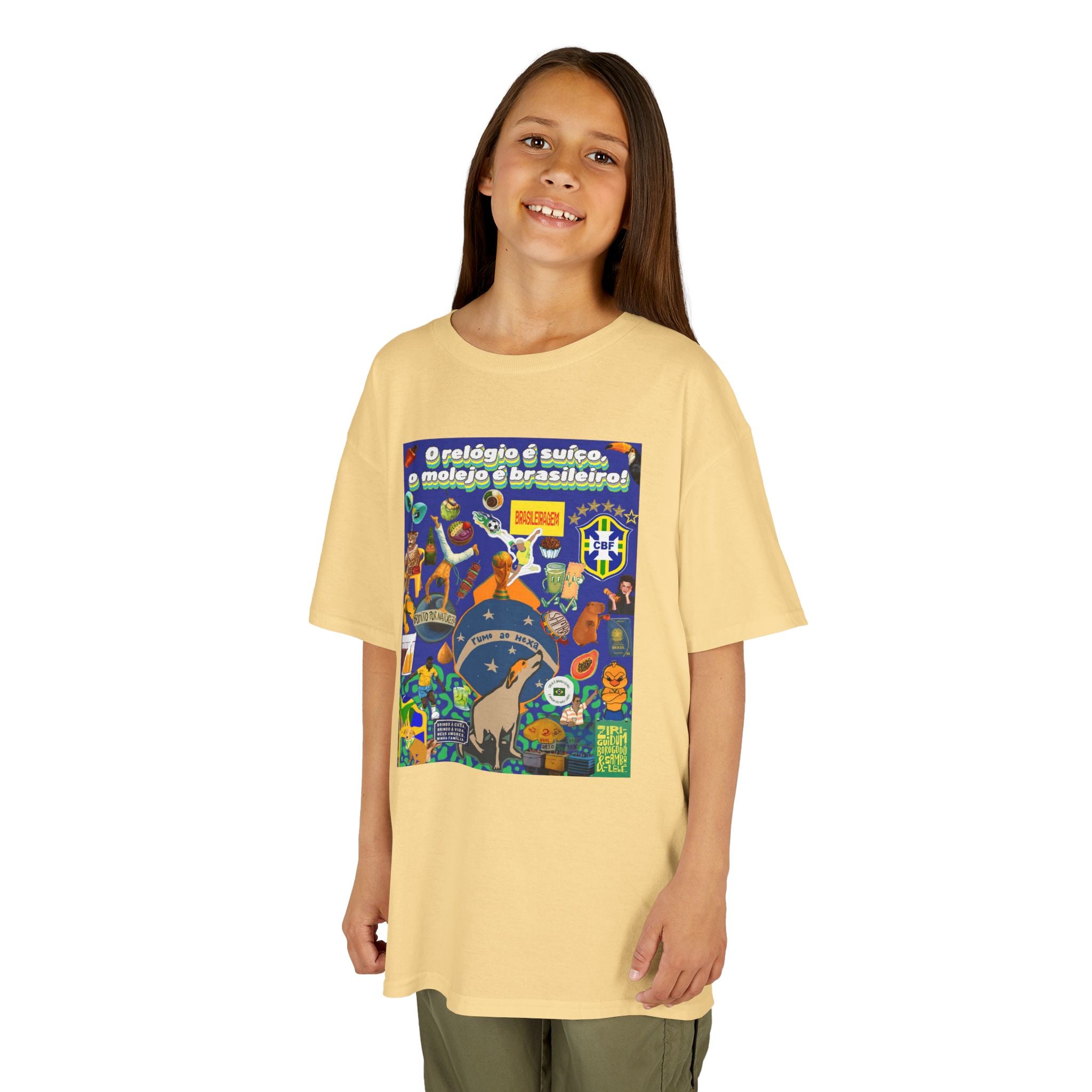 Unisex Kids 100% Algodão | Brasil x Suíça - O relógio é deles, o molejo é nosso!