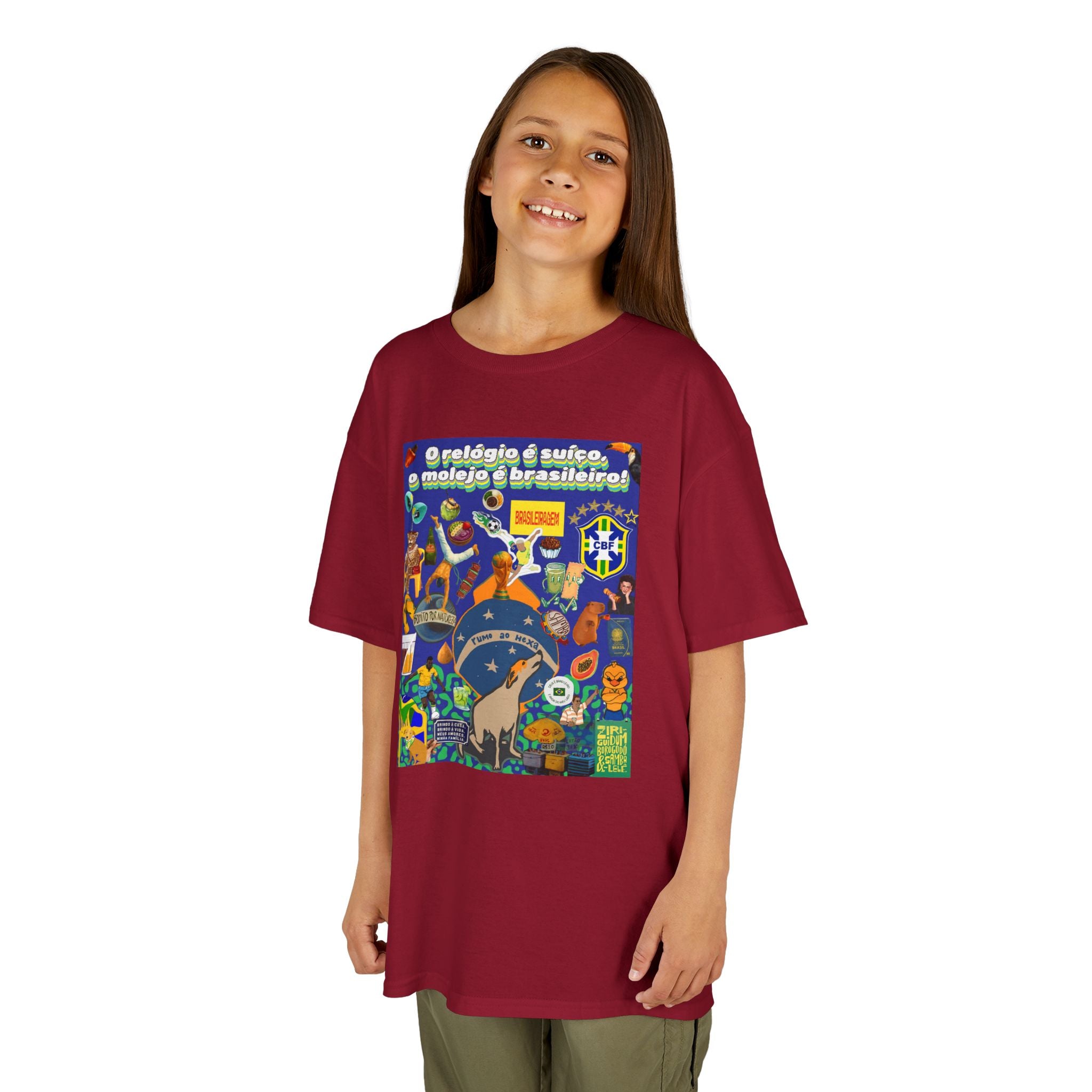 Unisex Kids 100% Algodão | Brasil x Suíça - O relógio é deles, o molejo é nosso!