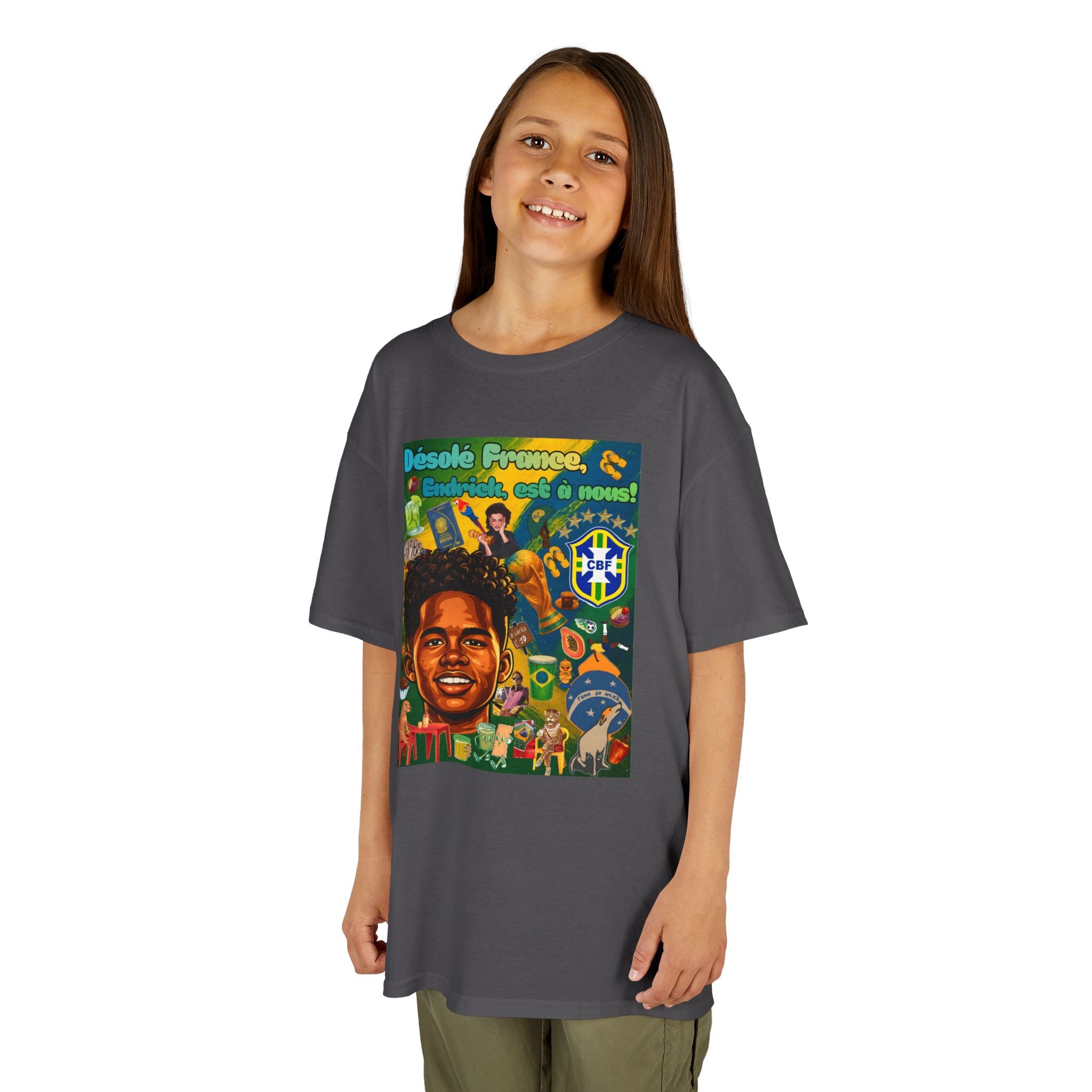 Unisex Kids 100% Algodão | Brasil x França