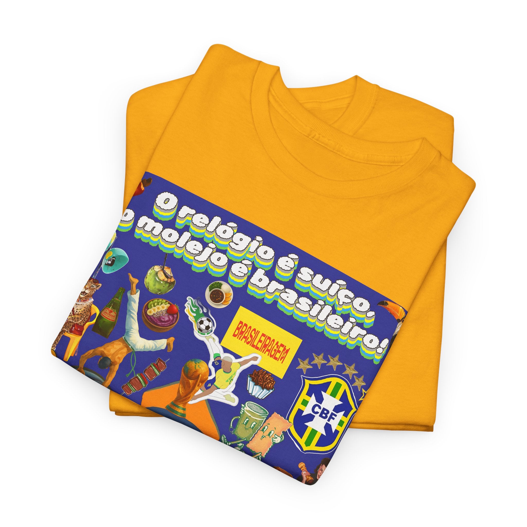 Unisex 100% Algodão OEKO-TEX®  | Brasil x Suíça - O relógio é suíço, mas o molejo é nosso!