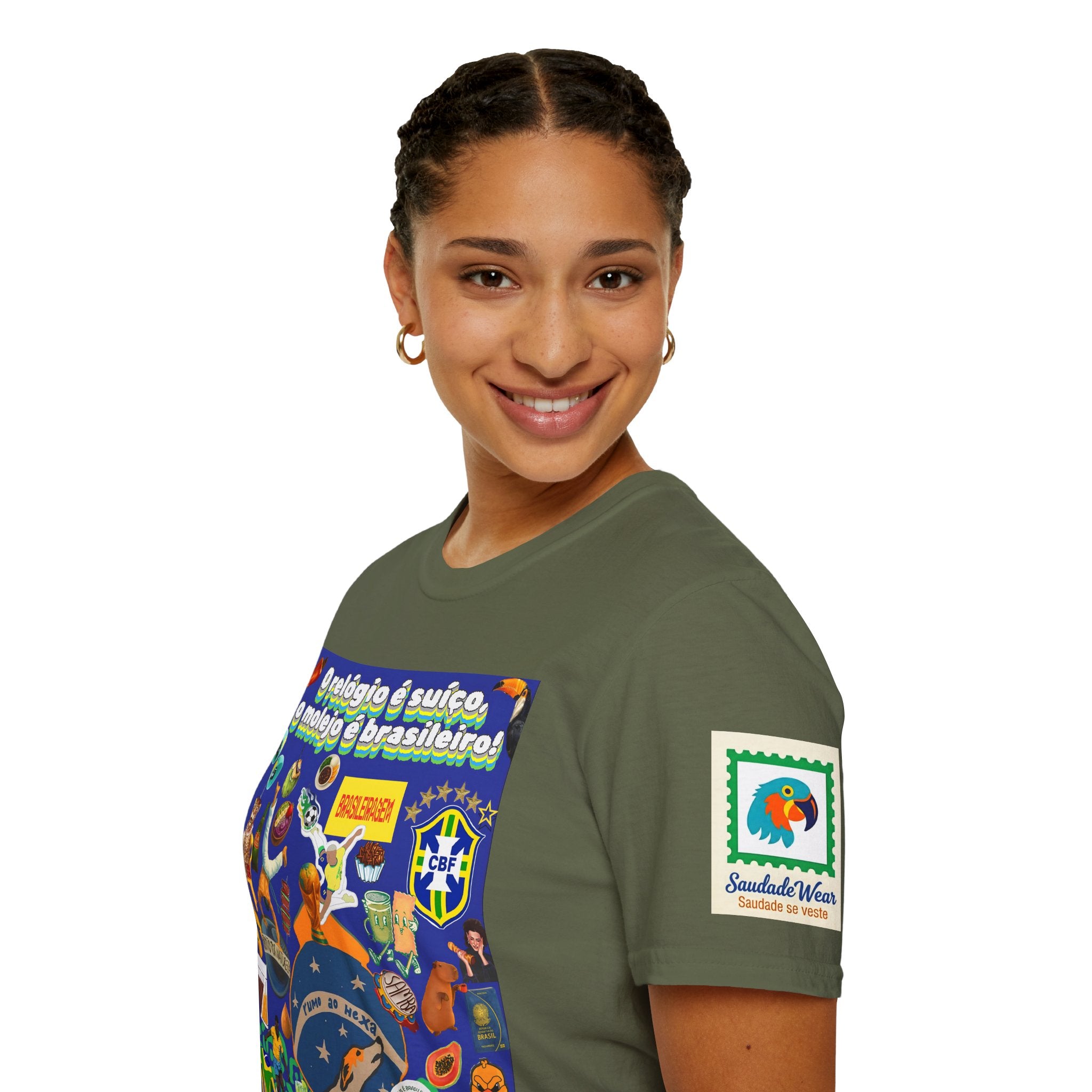 Unisex Graphic T-Shirt | Brasil x Suíça- O relógio é deles, o molejo é nosso!