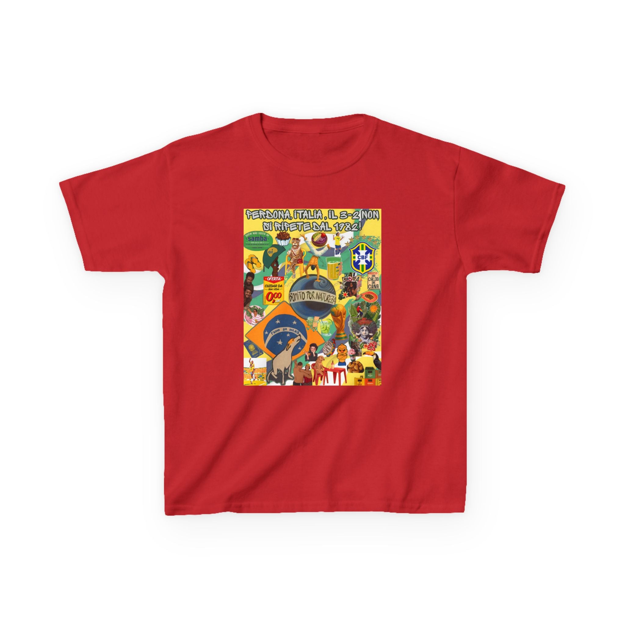 Unisex Kids 100% Algodão | Brasil x Itália