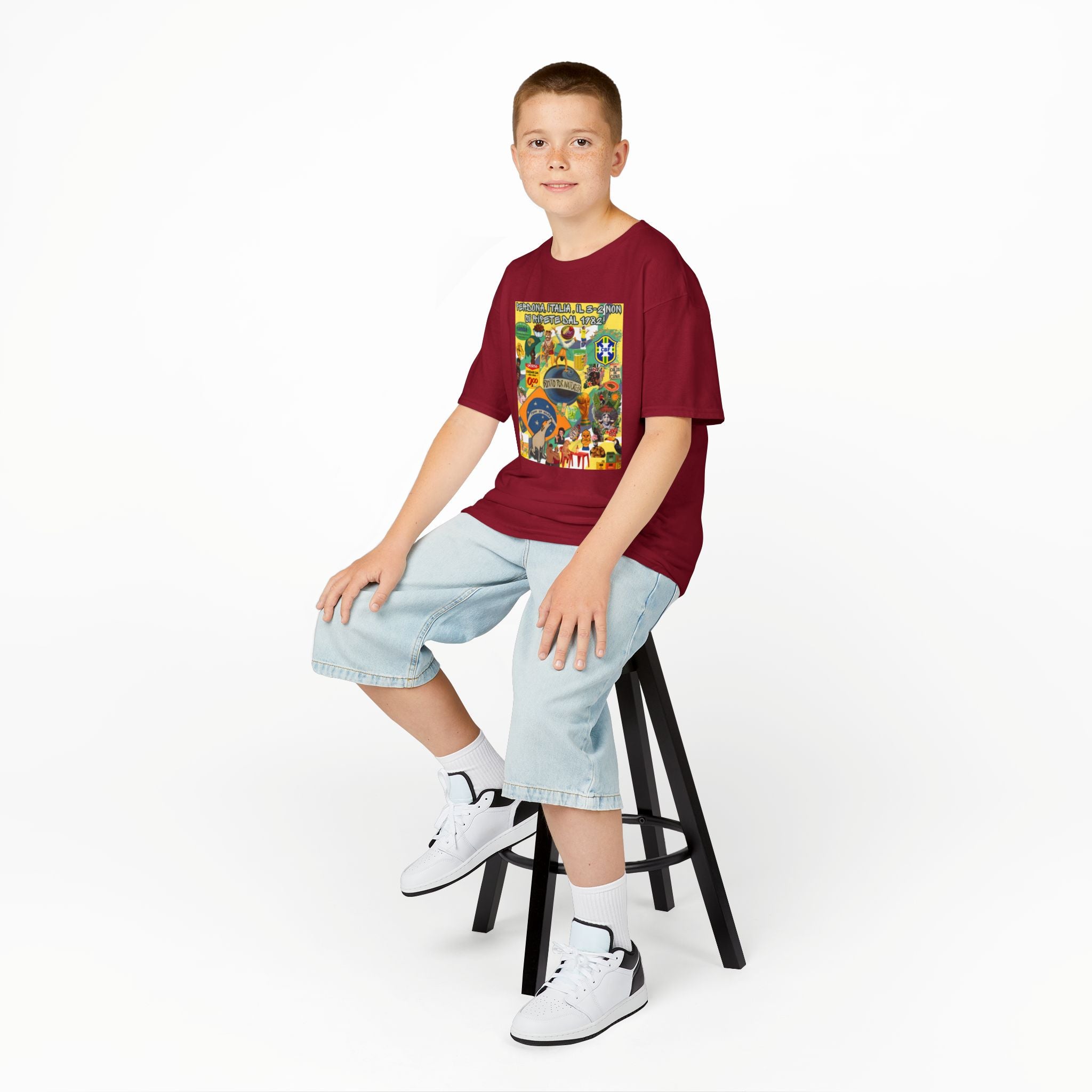 Unisex Kids 100% Algodão | Brasil x Itália
