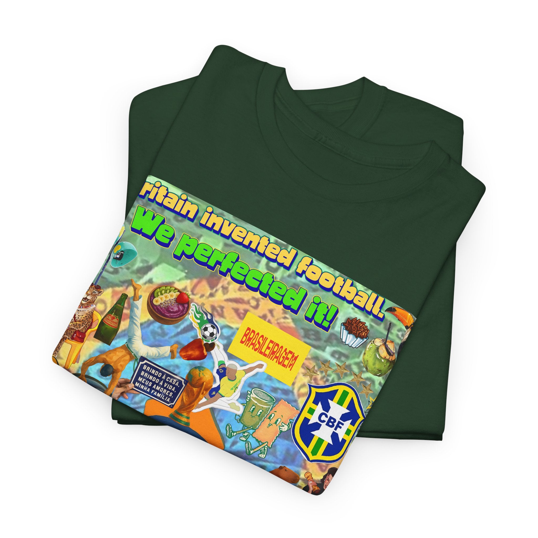 Unisex 100% Algodão OEKO-TEX®  | Brasil x Britain - O jogo nasceu lá, mas o Brasil o elevou a outro patamar!