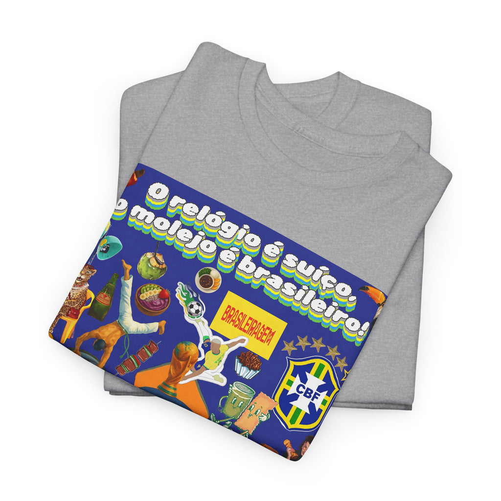 Unisex 100% Algodão OEKO-TEX®  | Brasil x Suíça - O relógio é suíço, mas o molejo é nosso!