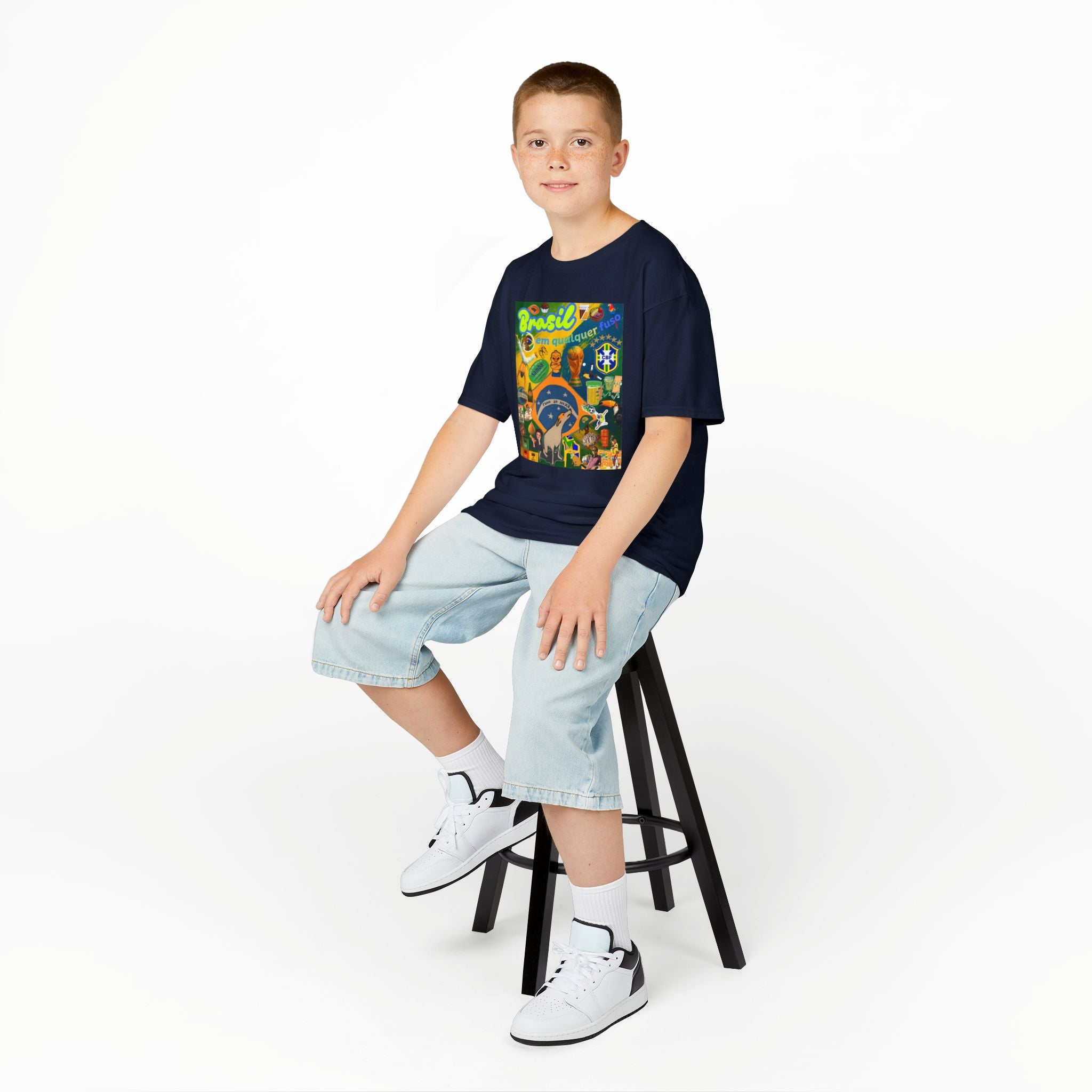 Unisex Kids 100% Algodão | Brasil em qualquer fuso!