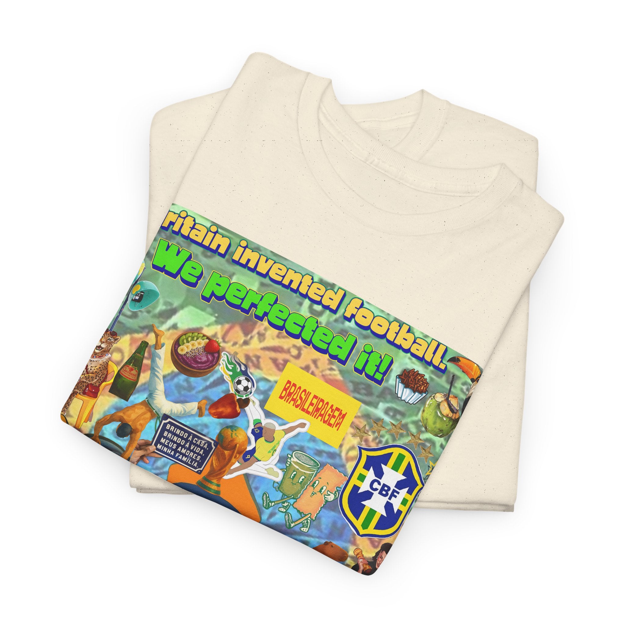Unisex 100% Algodão OEKO-TEX®  | Brasil x Britain - O jogo nasceu lá, mas o Brasil o elevou a outro patamar!