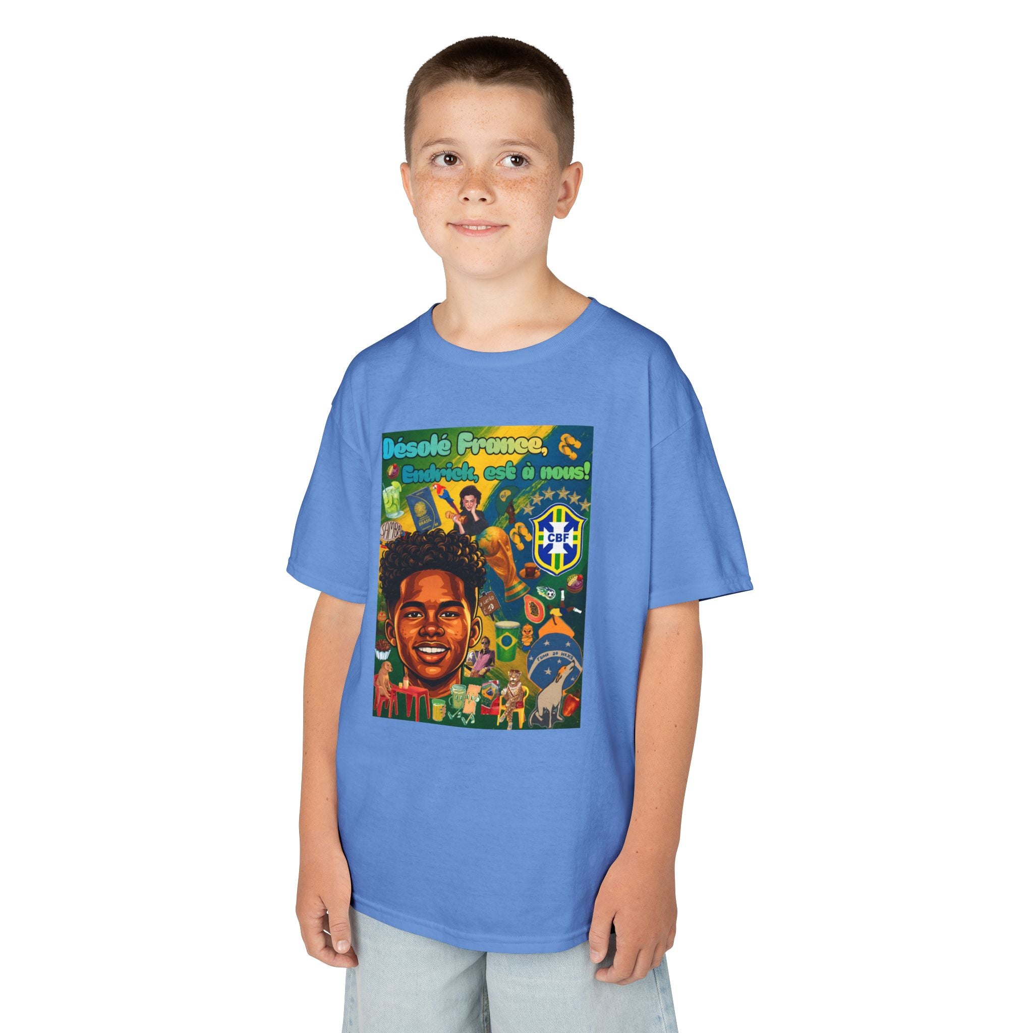 Unisex Kids 100% Algodão | Brasil x França