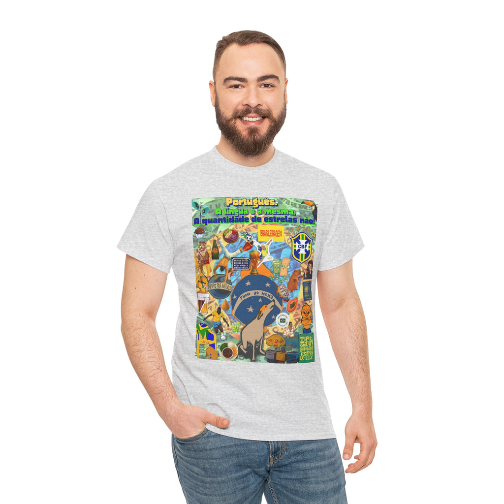Unisex 100% Algodão OEKO-TEX®  | Brasil x Portugal - Quantidade de estrelas.