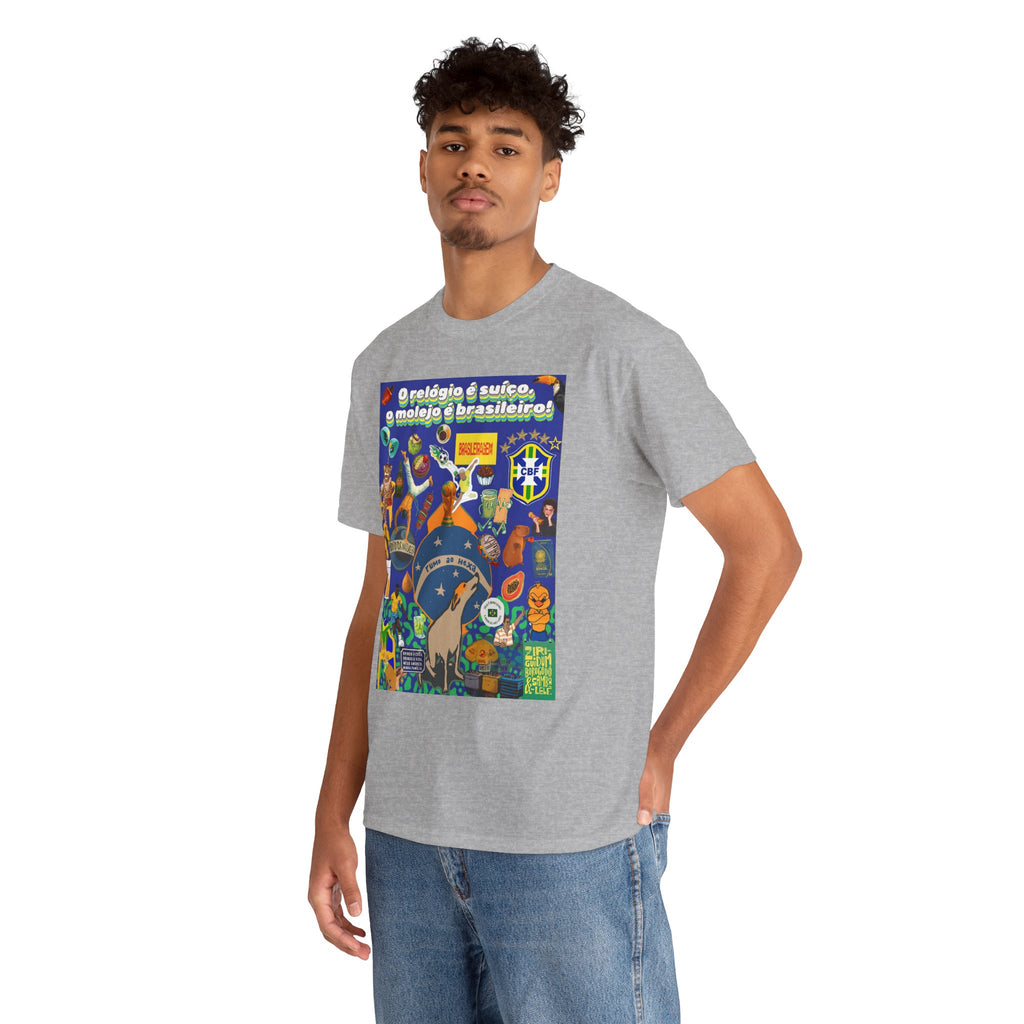 Unisex 100% Algodão OEKO-TEX®  | Brasil x Suíça - O relógio é suíço, mas o molejo é nosso!