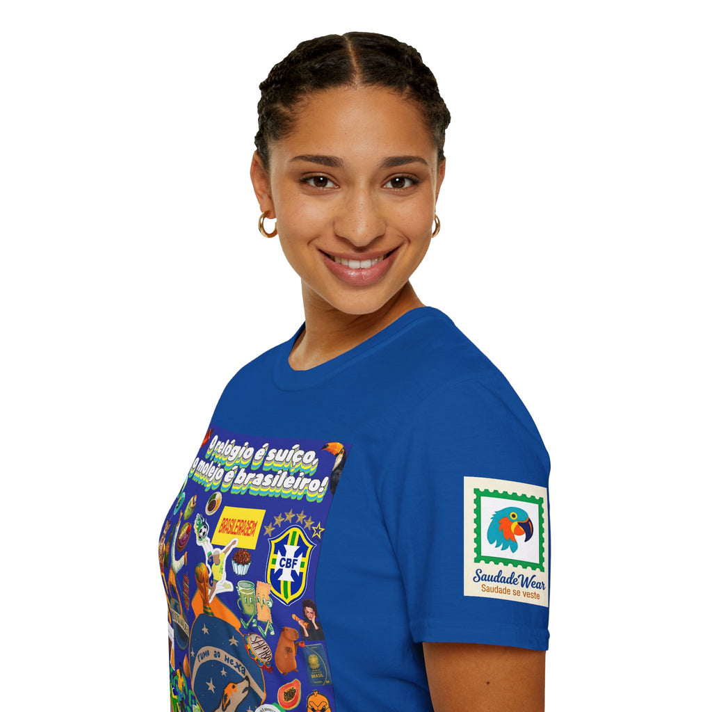 Unisex Graphic T-Shirt | Brasil x Suíça- O relógio é deles, o molejo é nosso!