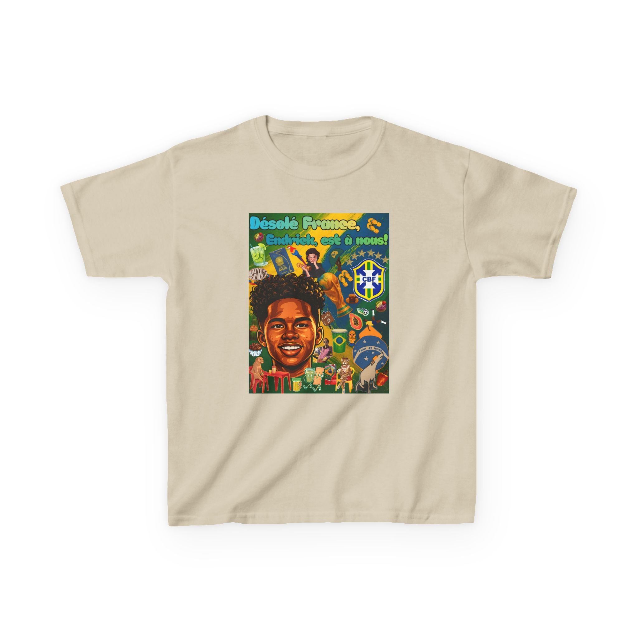 Unisex Kids 100% Algodão | Brasil x França