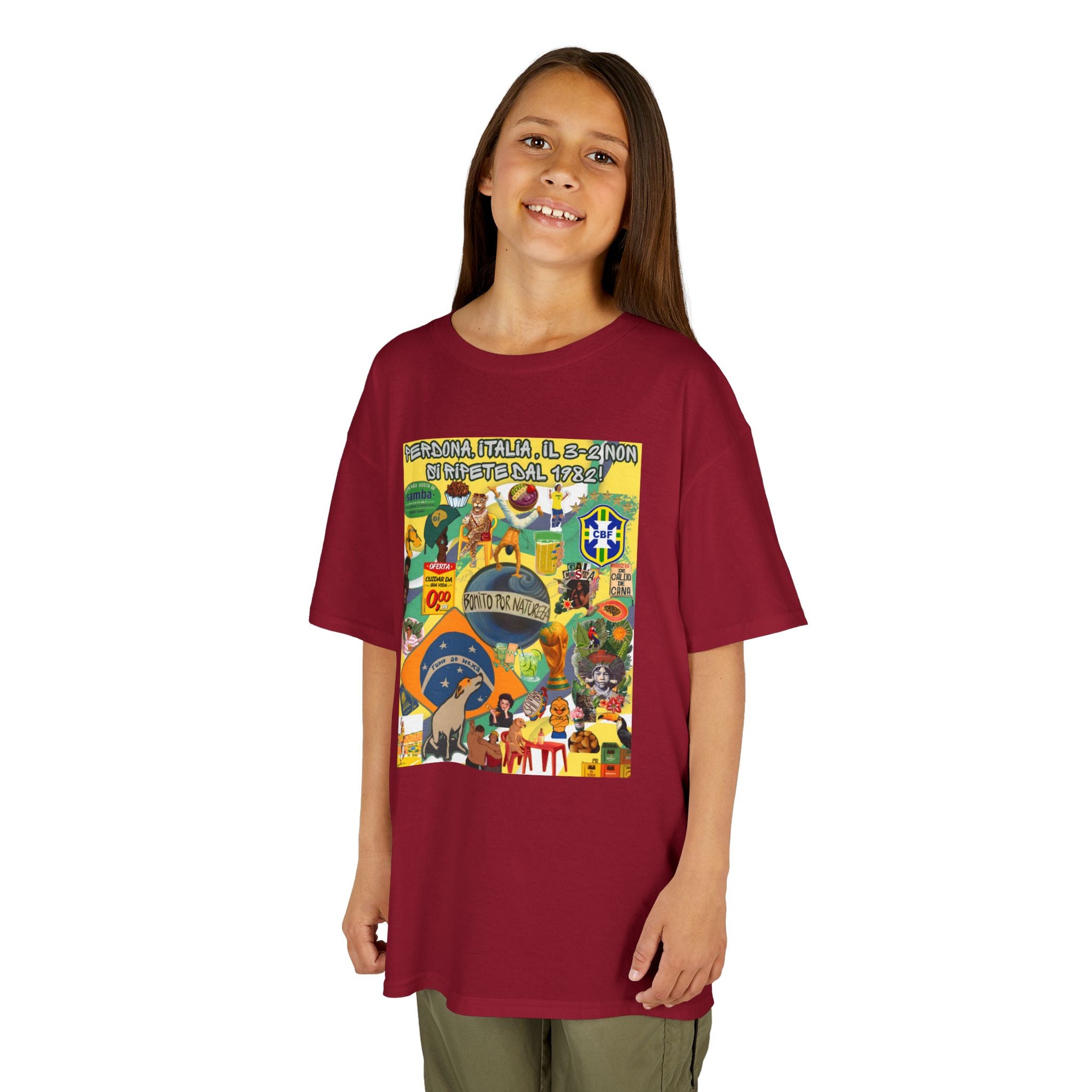 Unisex Kids 100% Algodão | Brasil x Itália
