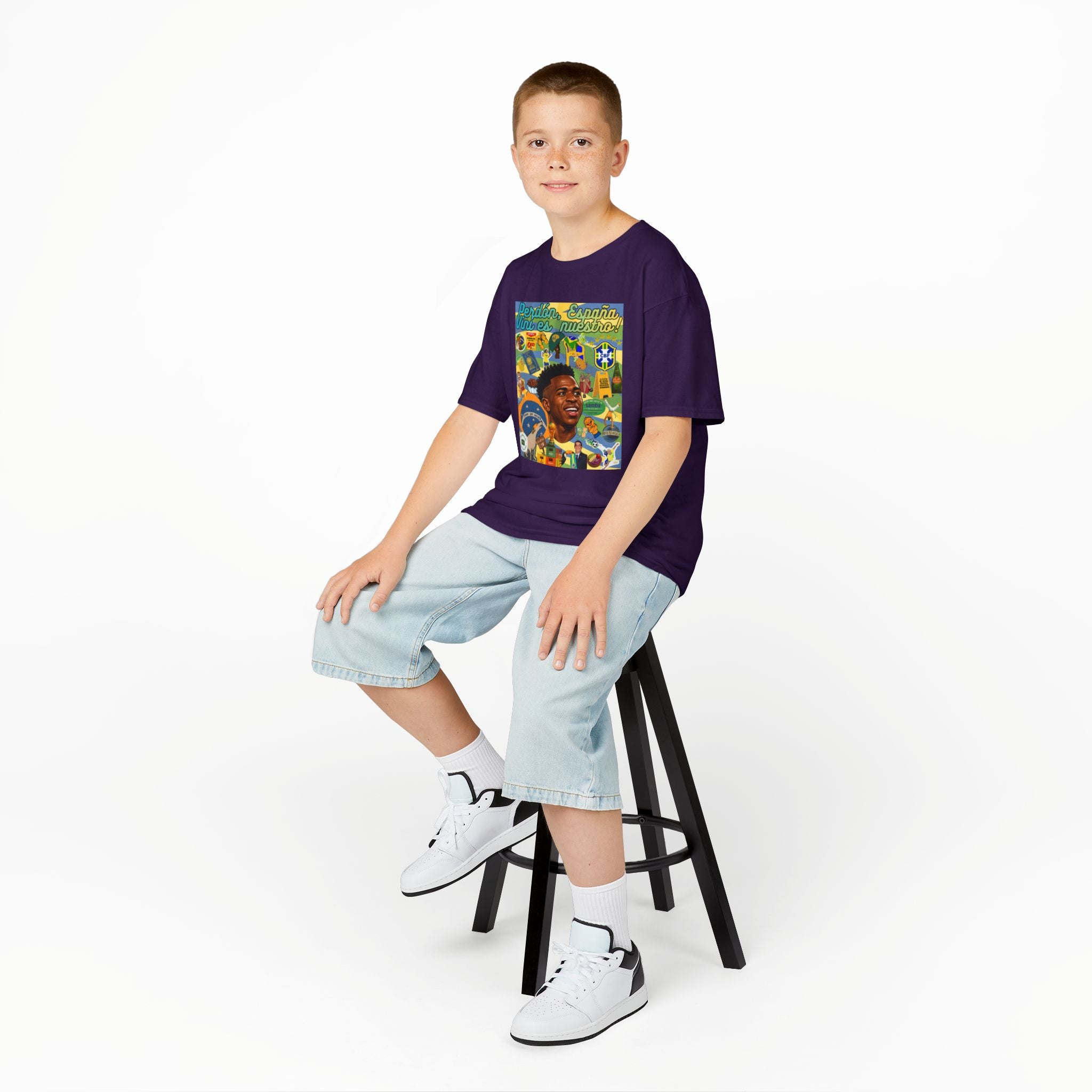 Unisex Kids 100% Algodão | Brasil x Espanha