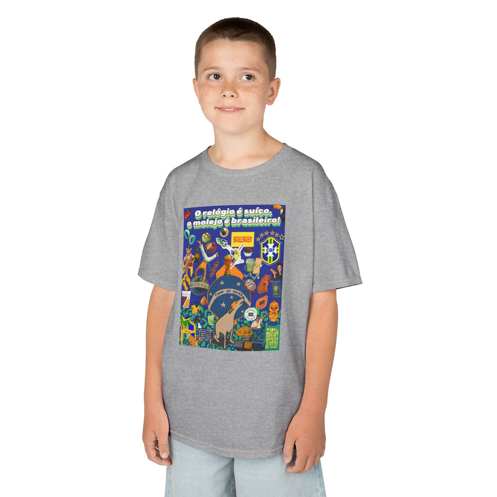 Unisex Kids 100% Algodão | Brasil x Suíça - O relógio é deles, o molejo é nosso!