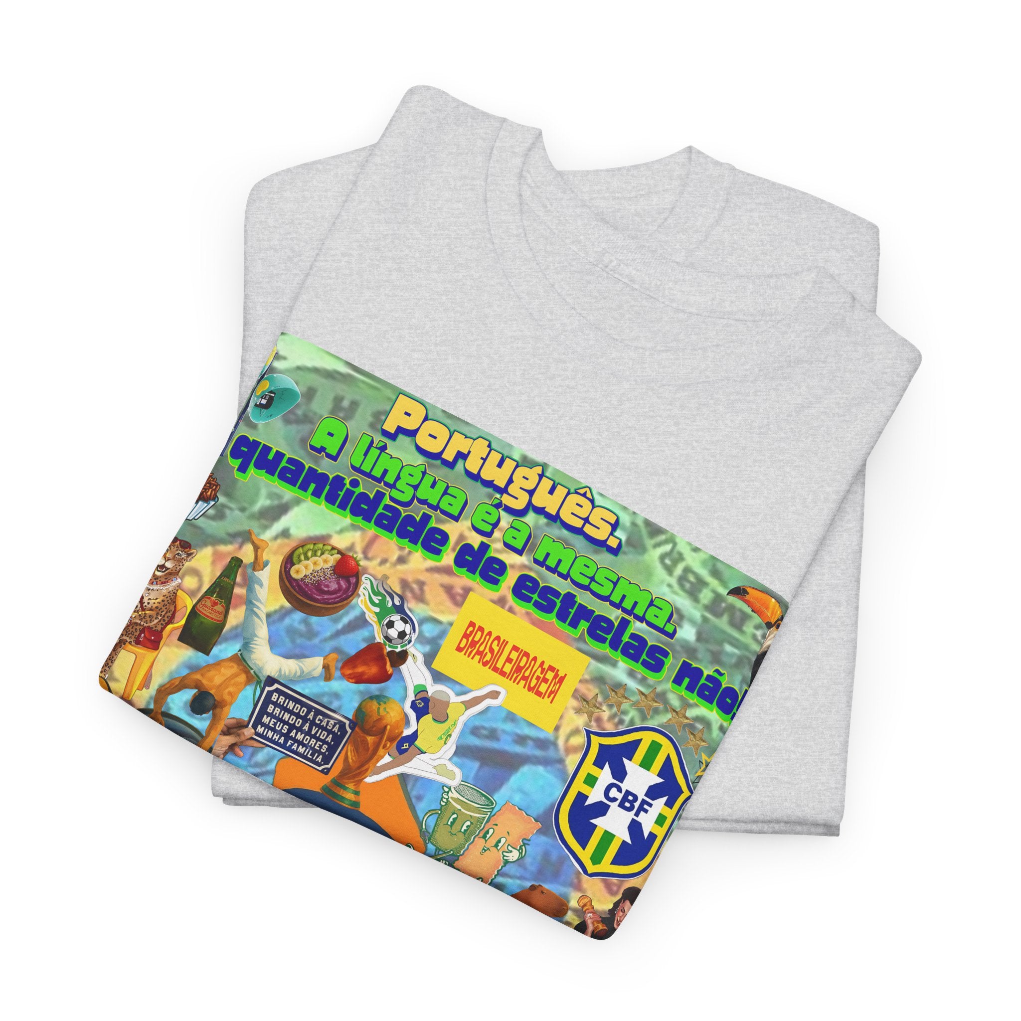 Unisex 100% Algodão OEKO-TEX®  | Brasil x Portugal - Quantidade de estrelas.