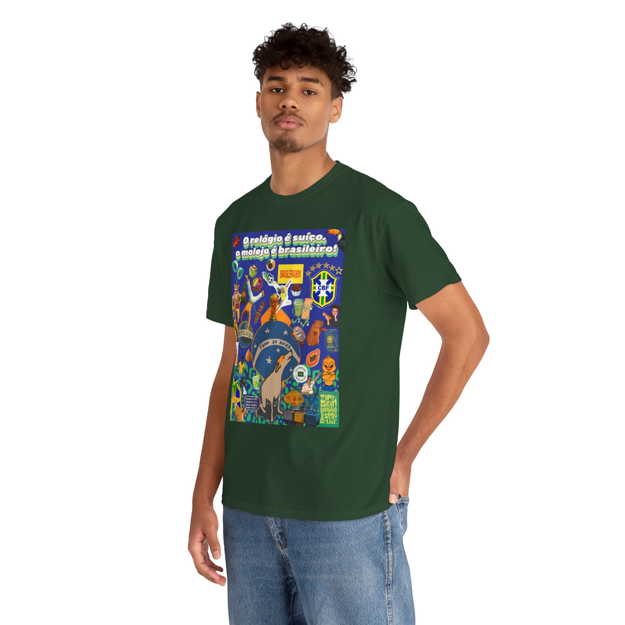 Unisex 100% Algodão OEKO-TEX®  | Brasil x Suíça - O relógio é suíço, mas o molejo é nosso!