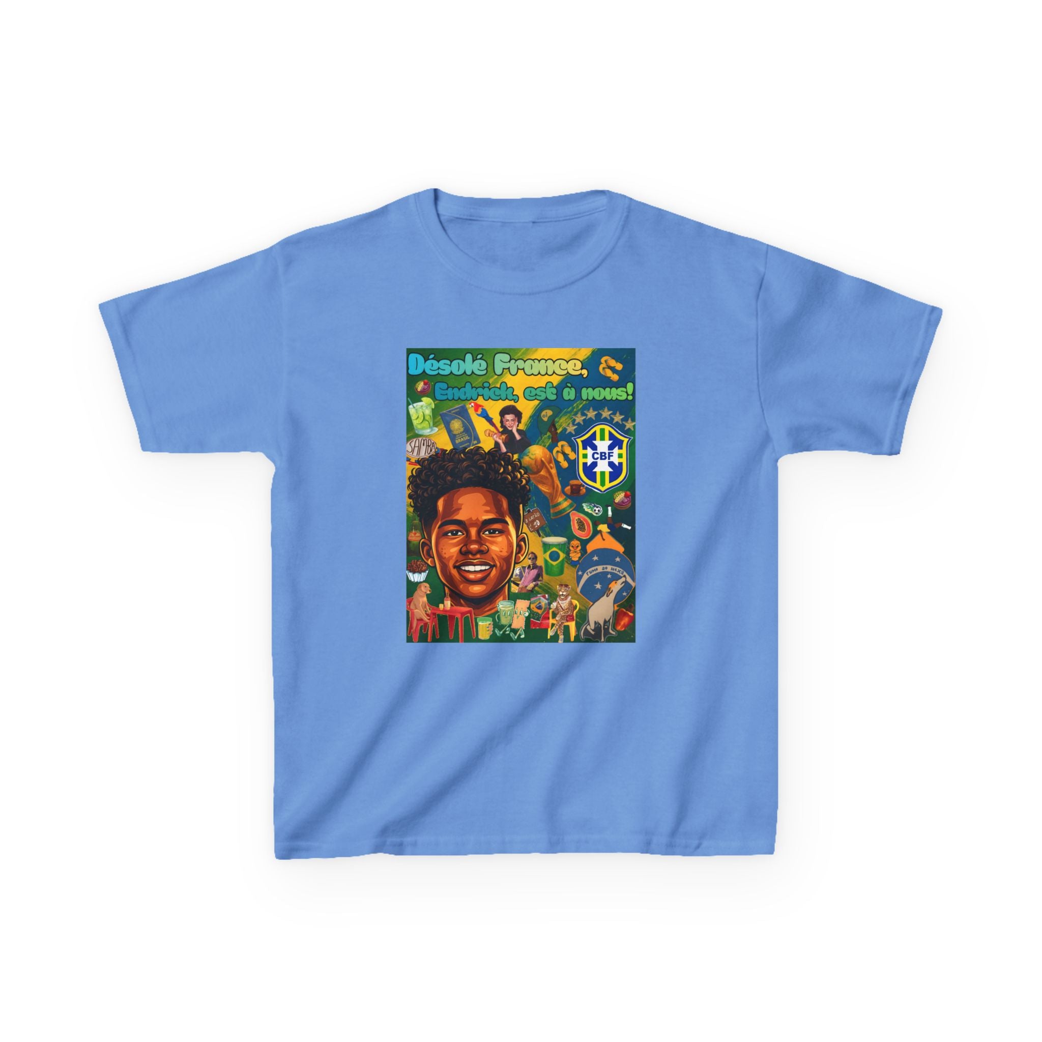 Unisex Kids 100% Algodão | Brasil x França