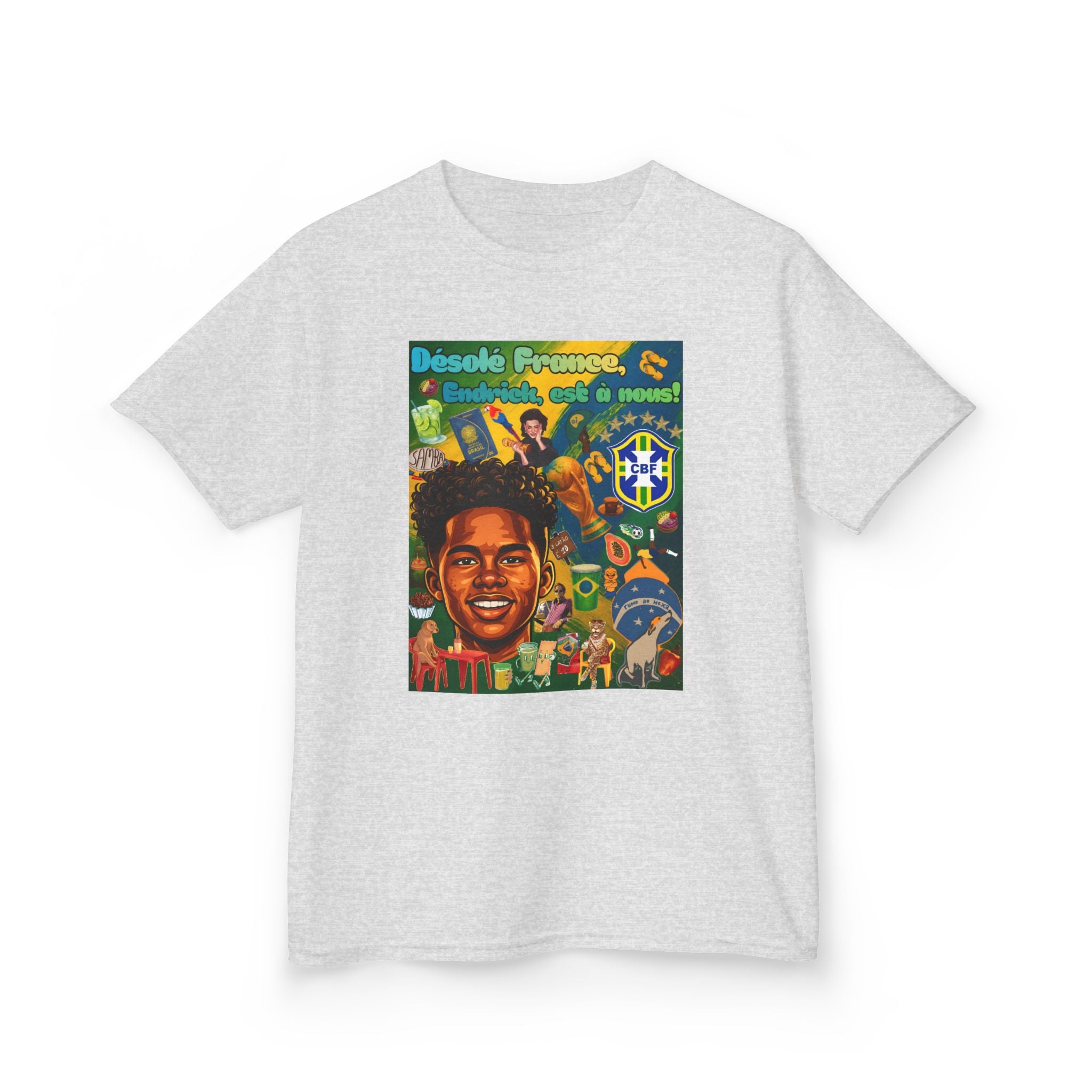 Unisex Kids 100% Algodão | Brasil x França