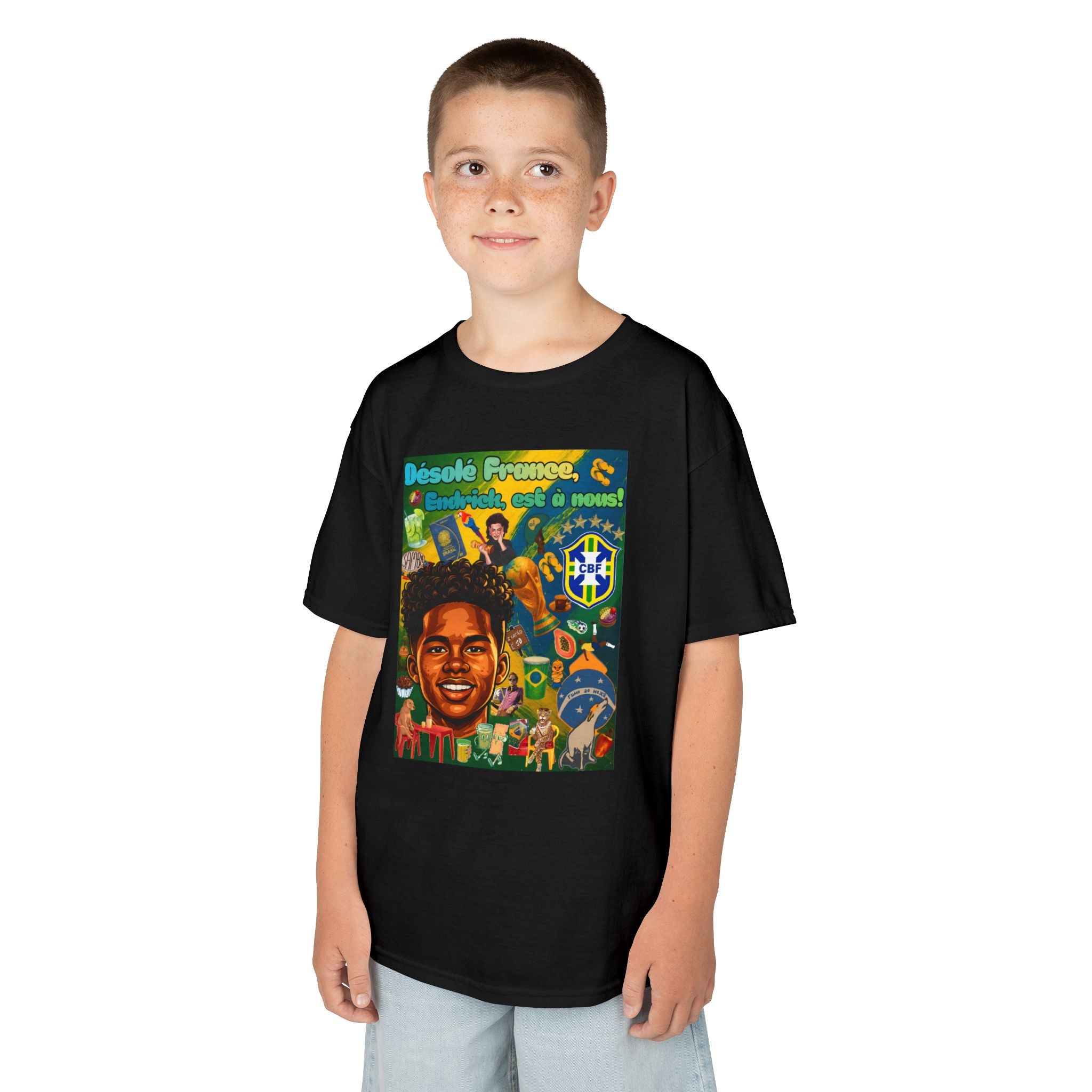 Unisex Kids 100% Algodão | Brasil x França