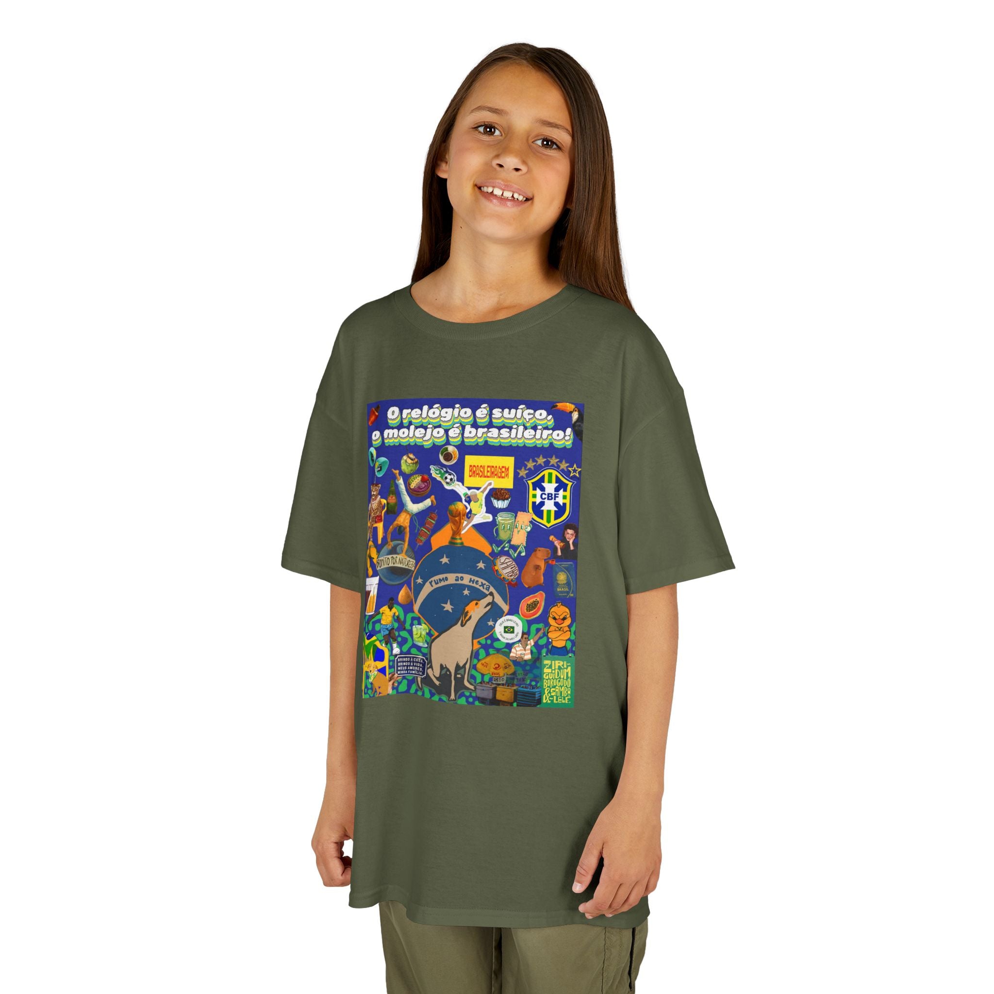 Unisex Kids 100% Algodão | Brasil x Suíça - O relógio é deles, o molejo é nosso!