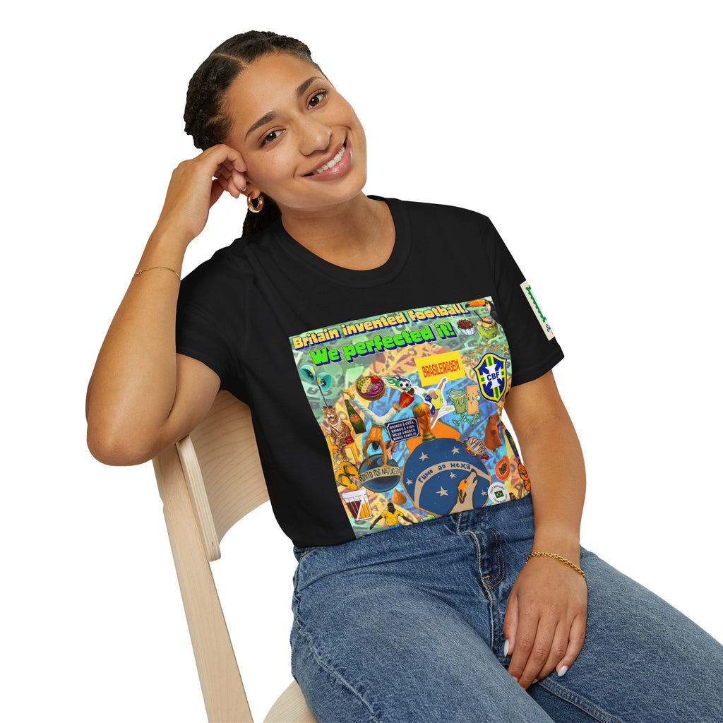 Unisex Graphic T-Shirt | Brasil x Britain - O jogo nasceu lá, mas o Brasil o elevou a outro patamar!