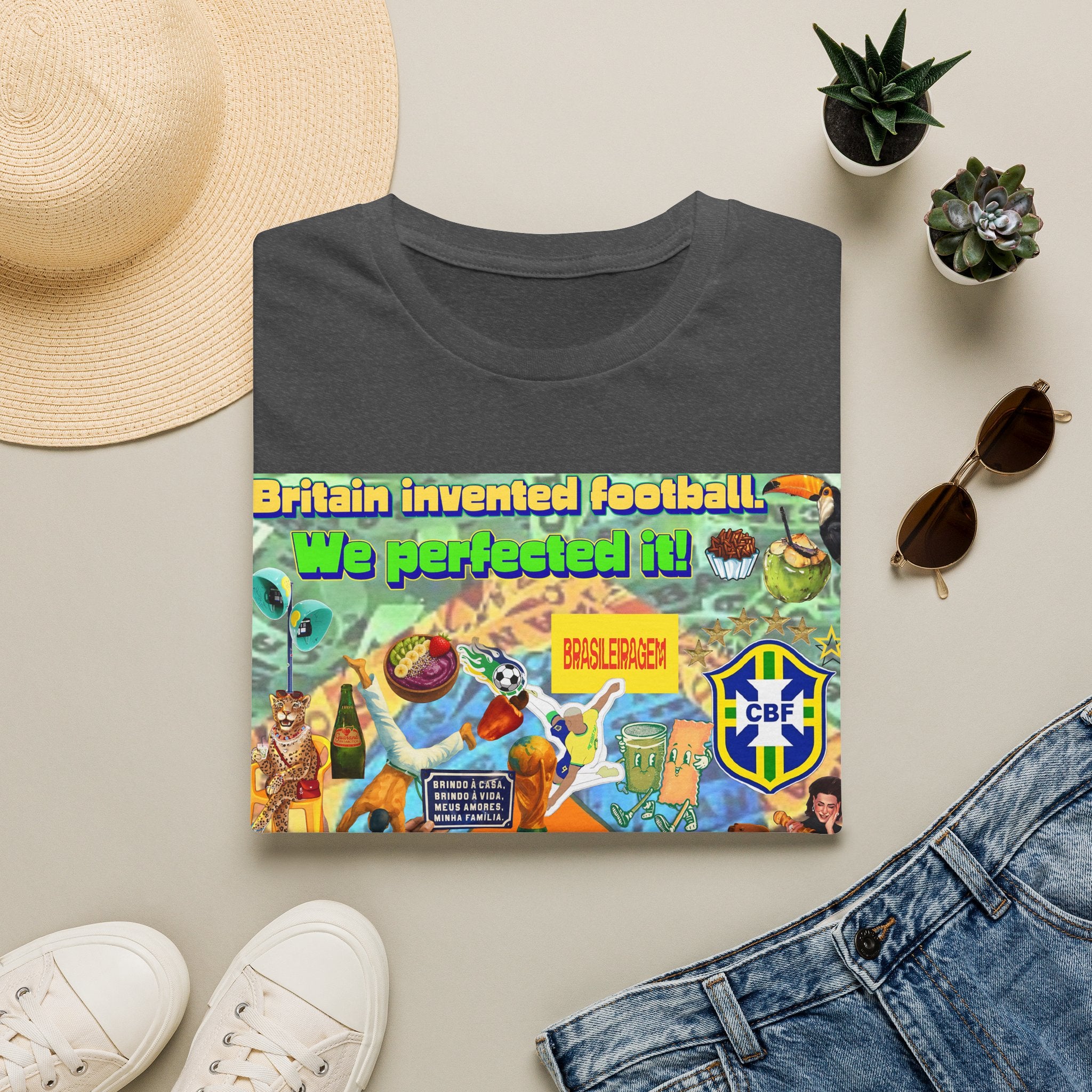 Unisex Graphic T-Shirt | Brasil x Britain - O jogo nasceu lá, mas o Brasil o elevou a outro patamar!