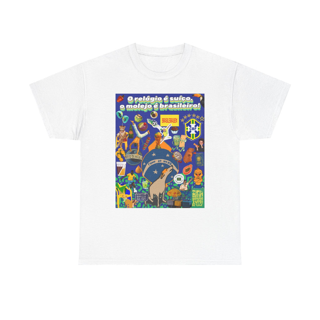 Unisex 100% Algodão OEKO-TEX®  | Brasil x Suíça - O relógio é suíço, mas o molejo é nosso!