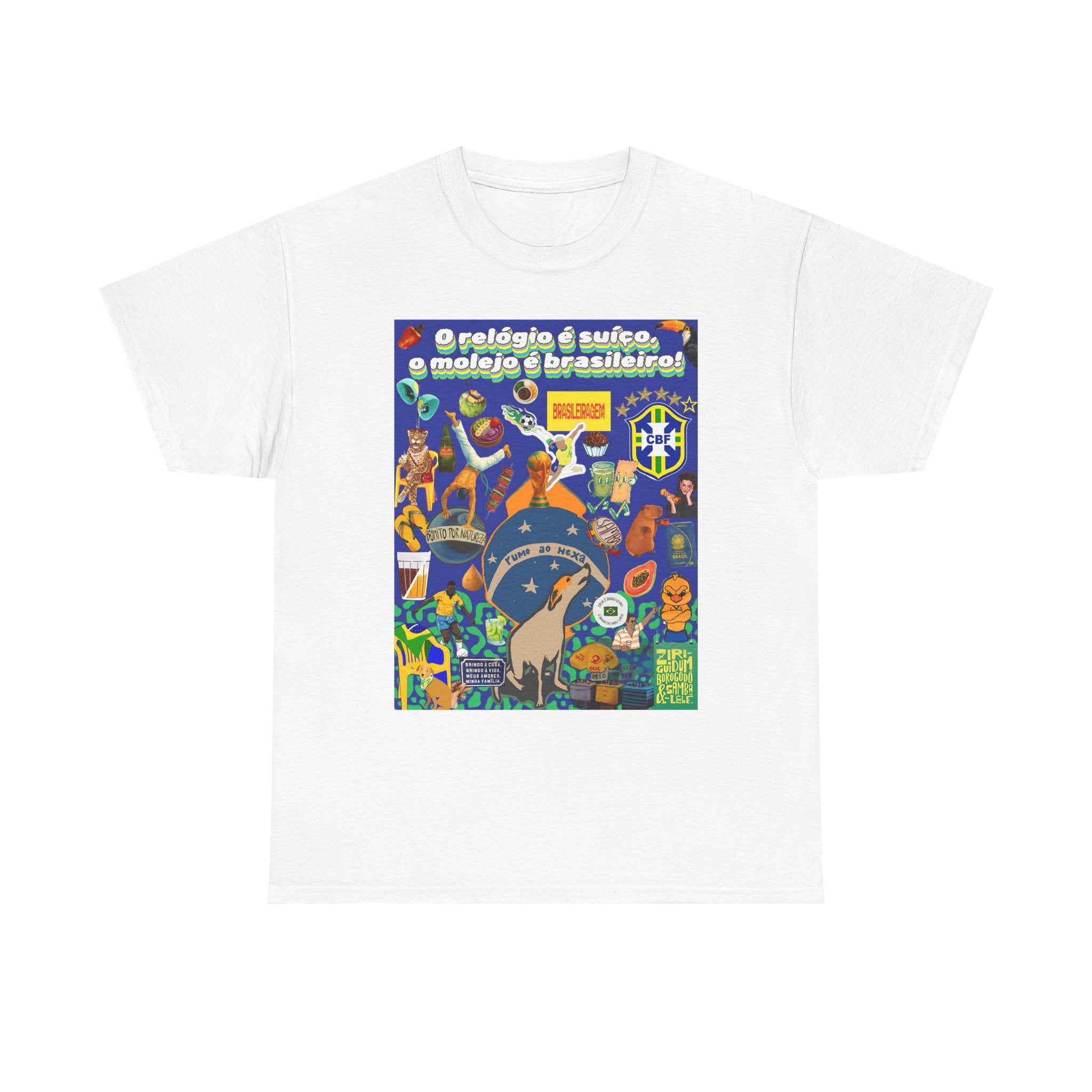Unisex 100% Algodão OEKO-TEX®  | Brasil x Suíça - O relógio é suíço, mas o molejo é nosso!