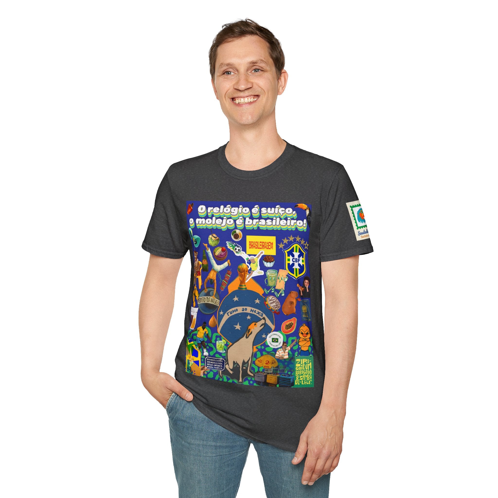 Unisex Graphic T-Shirt | Brasil x Suíça- O relógio é deles, o molejo é nosso!