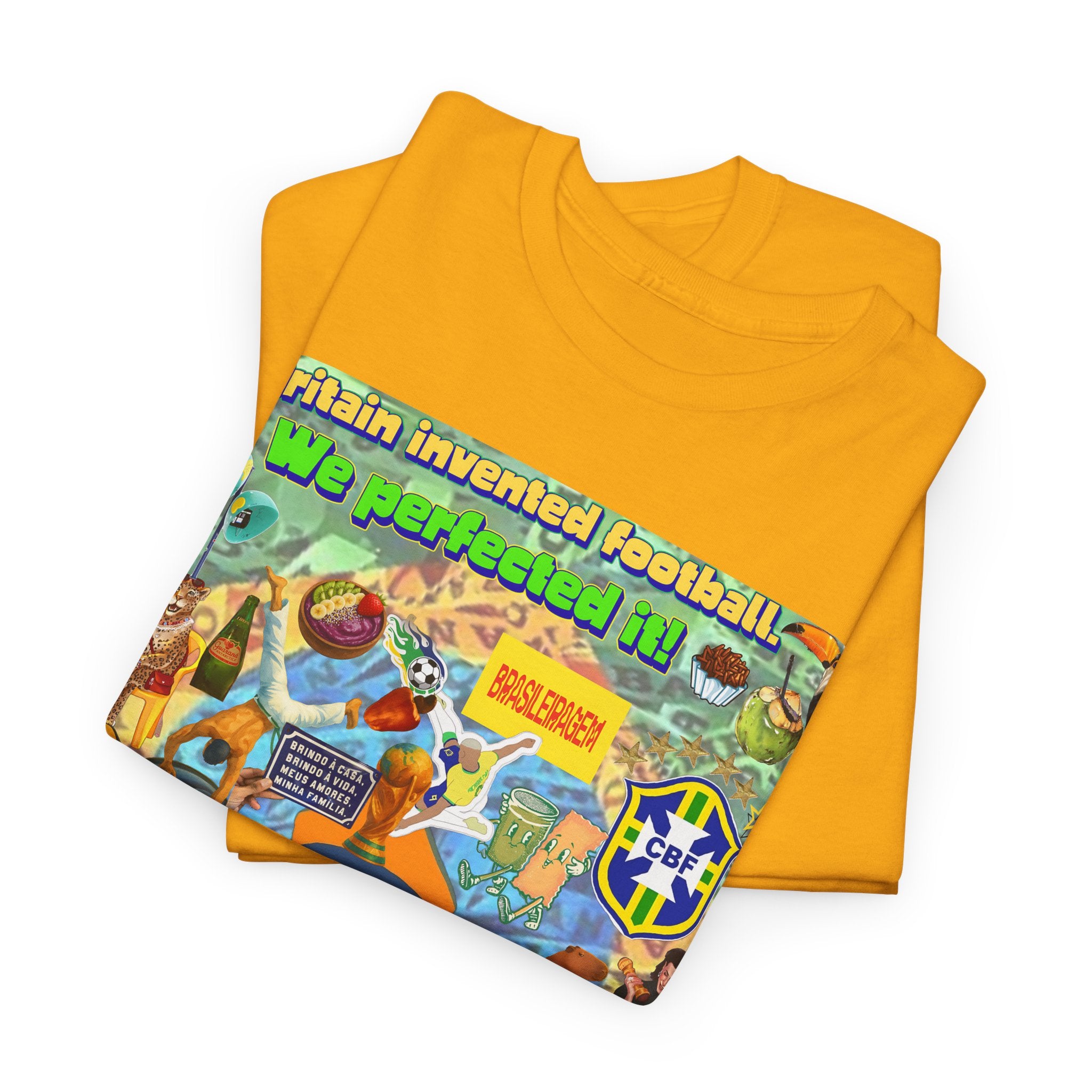 Unisex 100% Algodão OEKO-TEX®  | Brasil x Britain - O jogo nasceu lá, mas o Brasil o elevou a outro patamar!